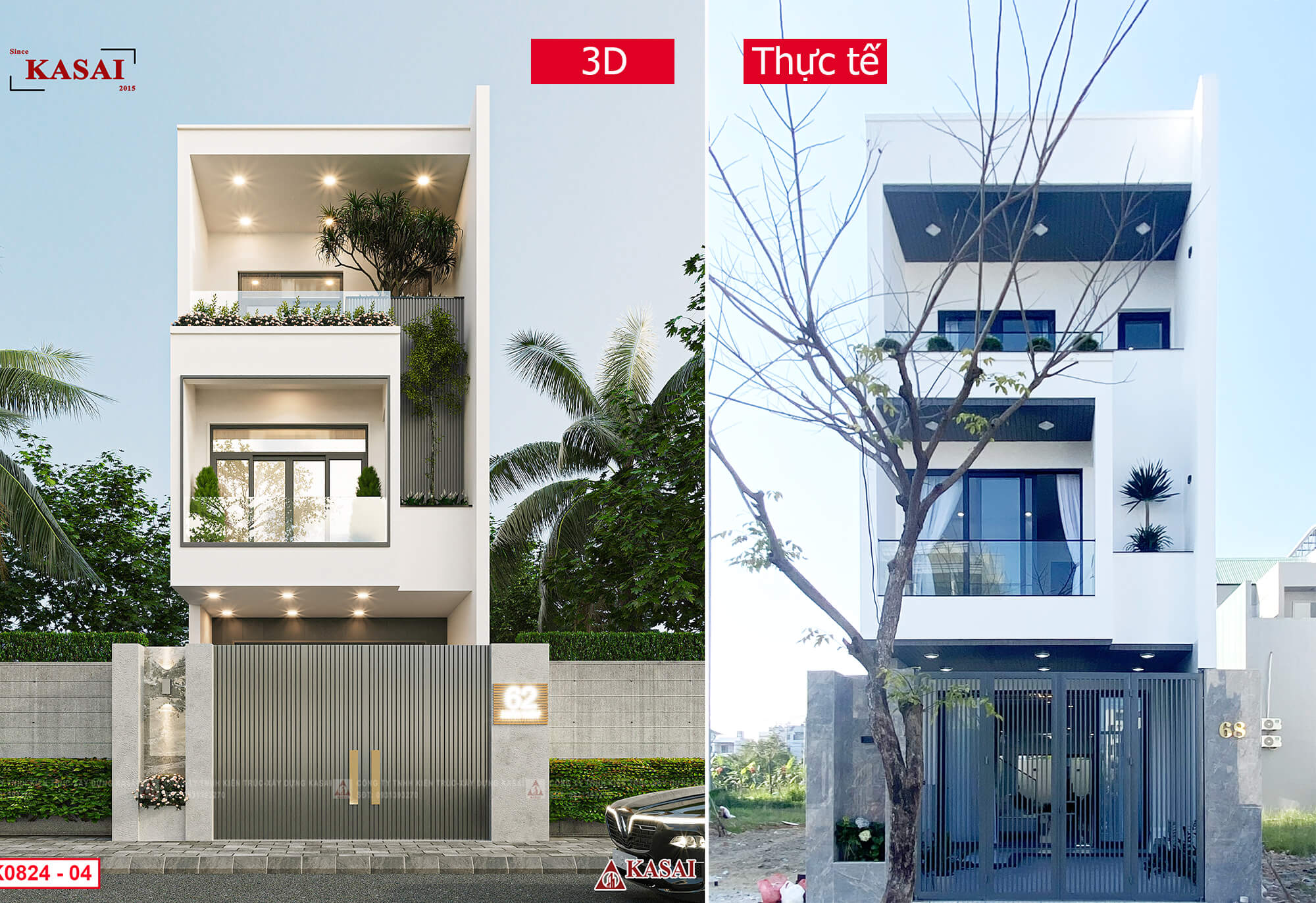 Hình ảnh hoàn thiện nhà ống 3 tầng