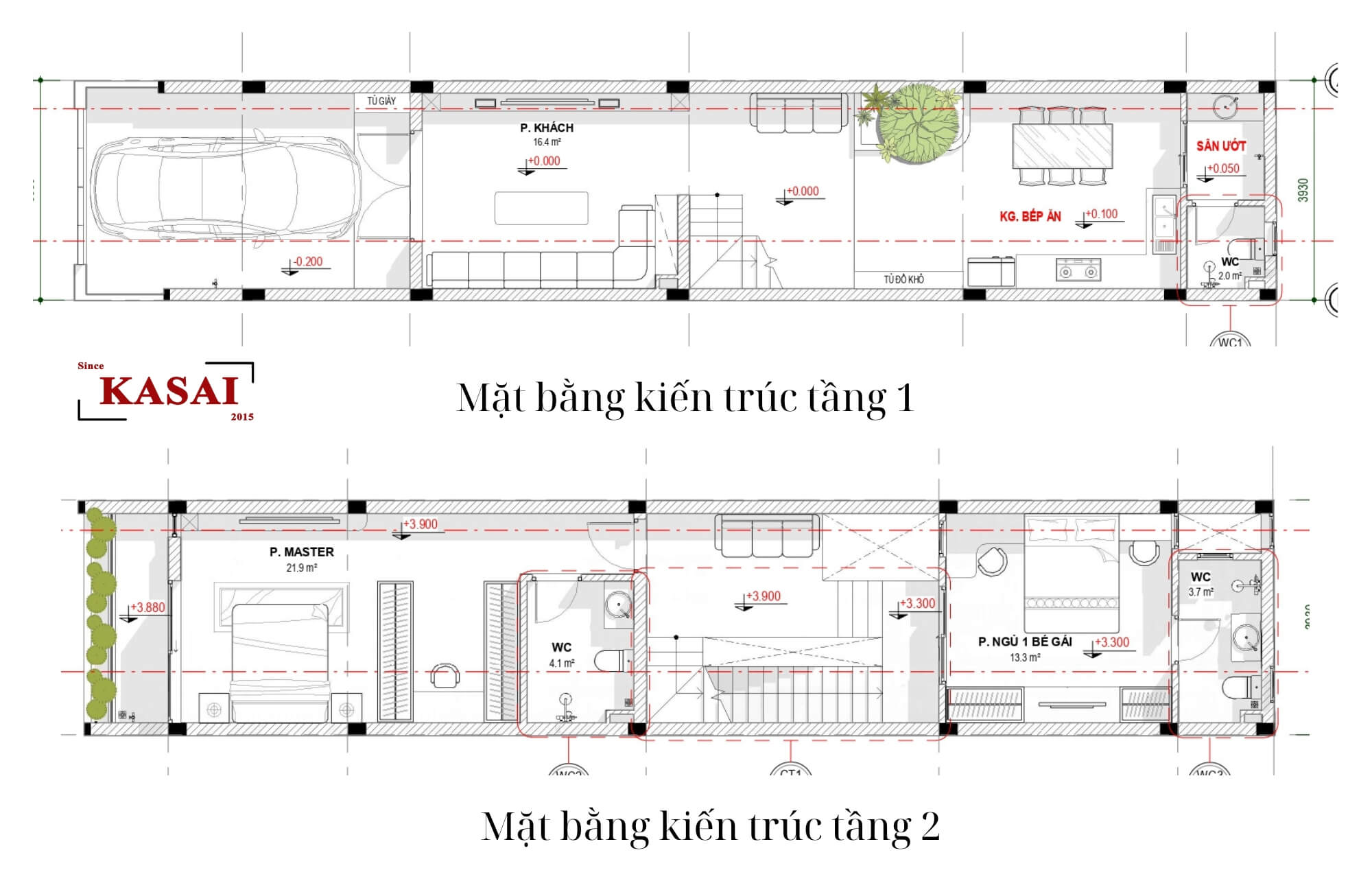Bản vẽ nhà 3 tầng 1 tum tầng 1 và tầng 2
