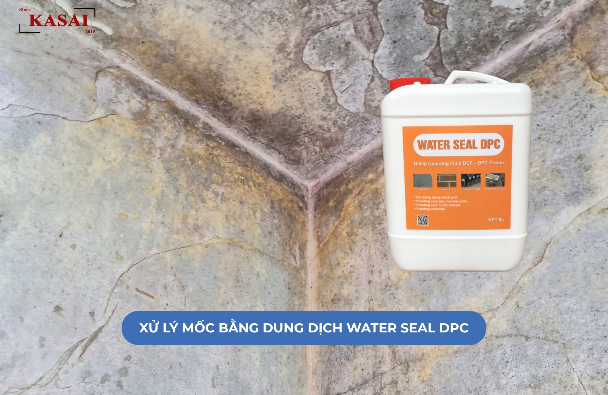 Dung dịch water seal dpc cho tường bị ẩm mốc