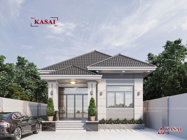 Mẫu nhà cấp 4 ngang 8m