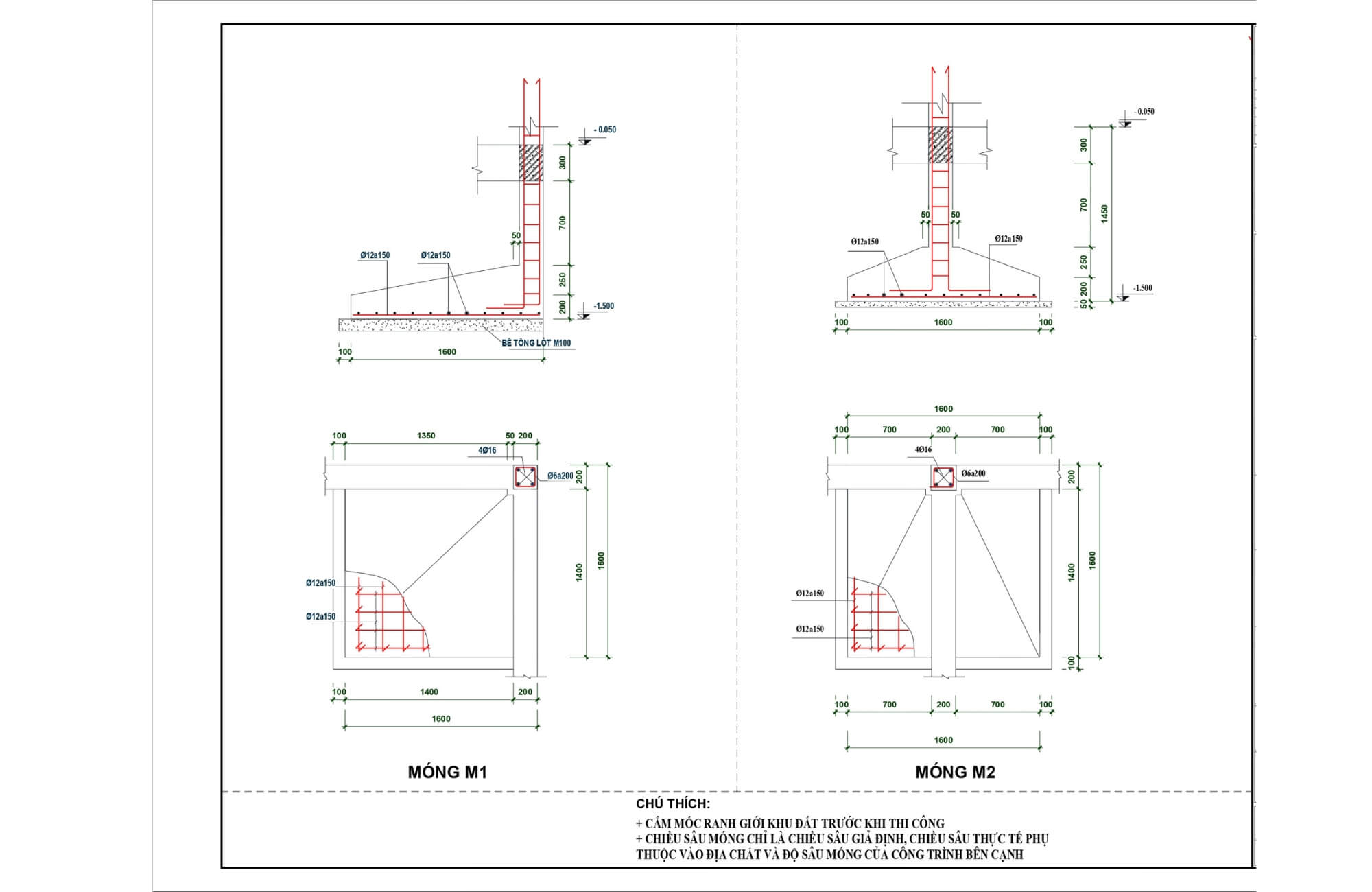 Móng đơn nhà cấp 4