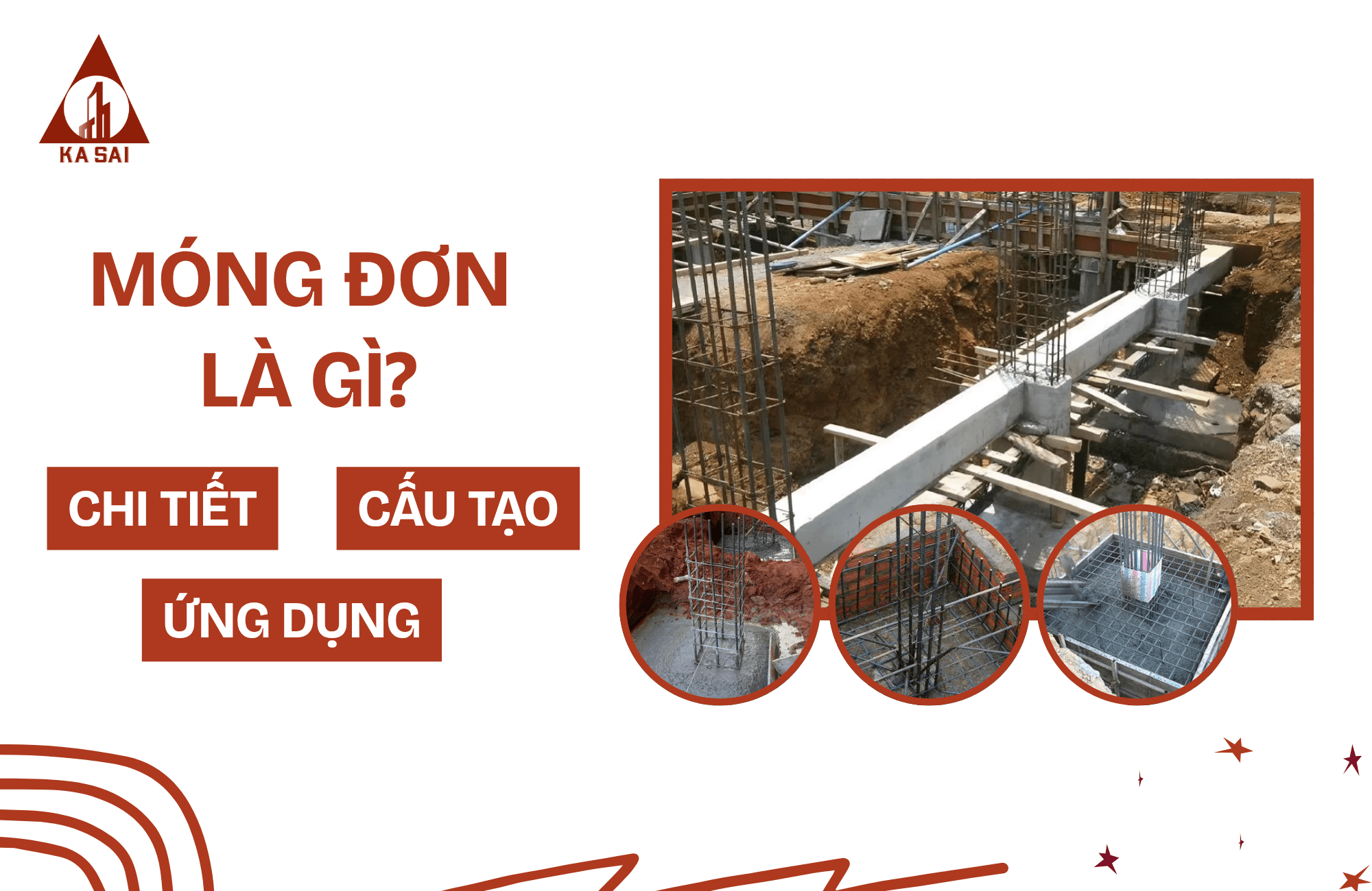 Gia cố móng đơn.