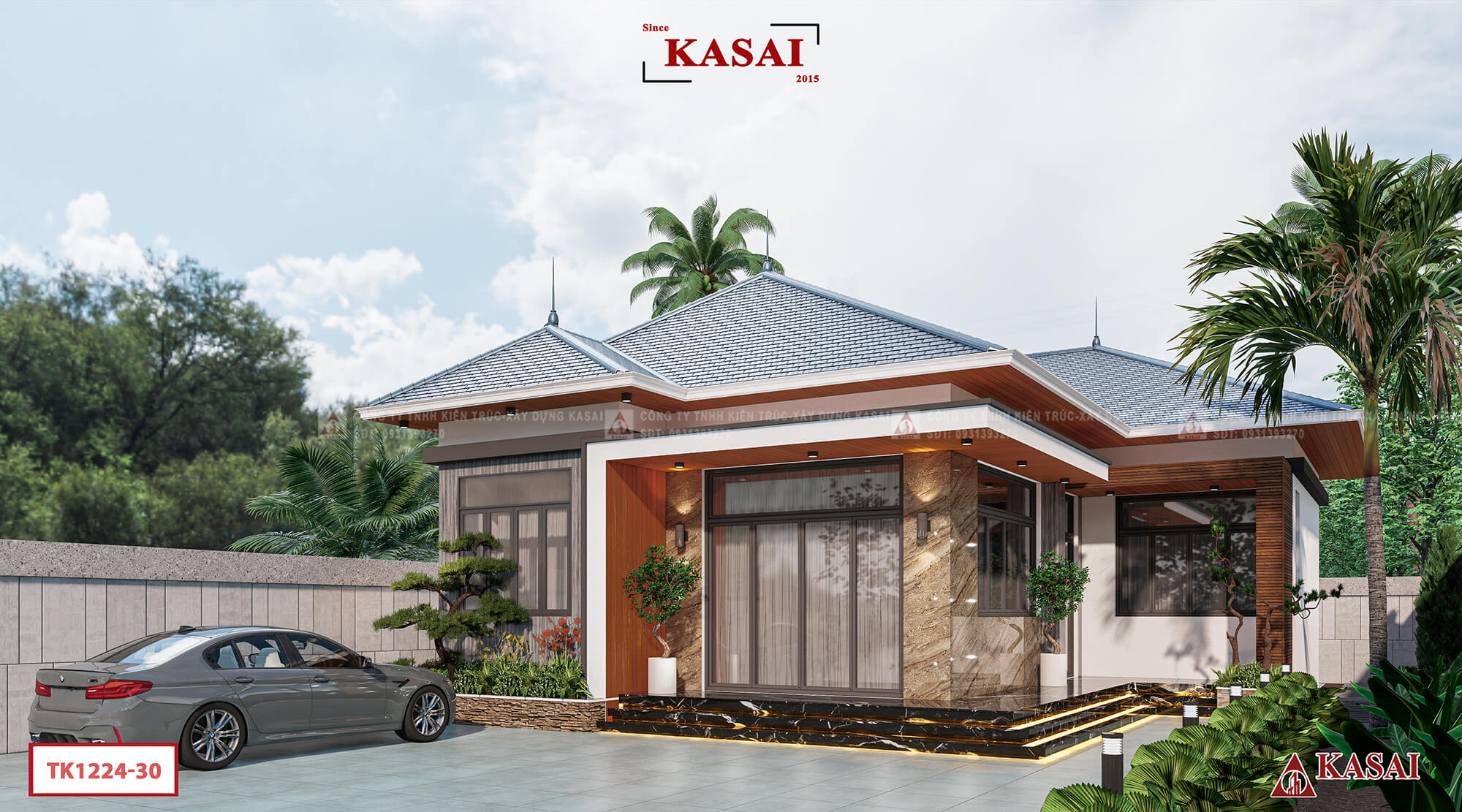 Nhà cấp 4 mái nhật 3 phòng ngủ 150m2 hiện đại sang trọng