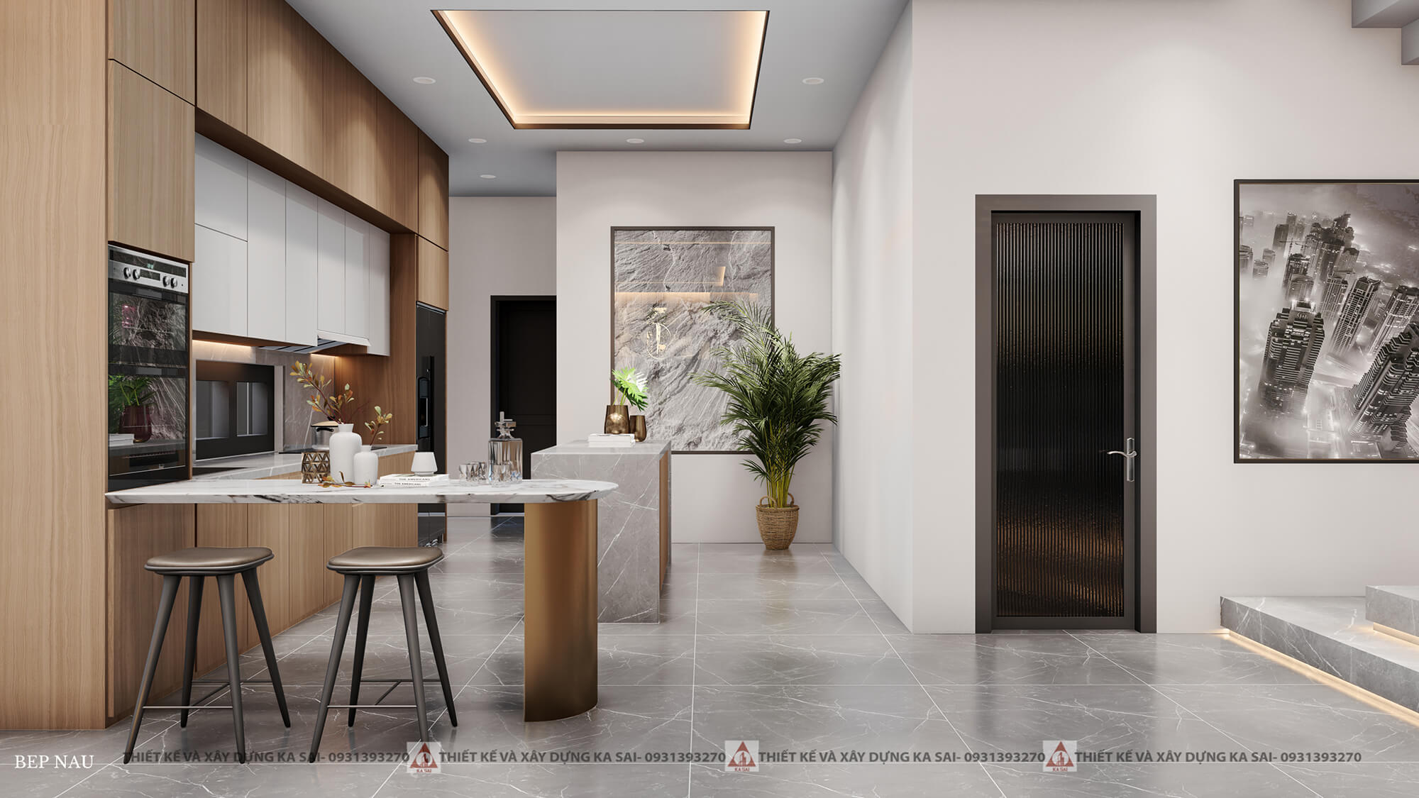 Phòng bếp biệt thự 2 mặt tiền