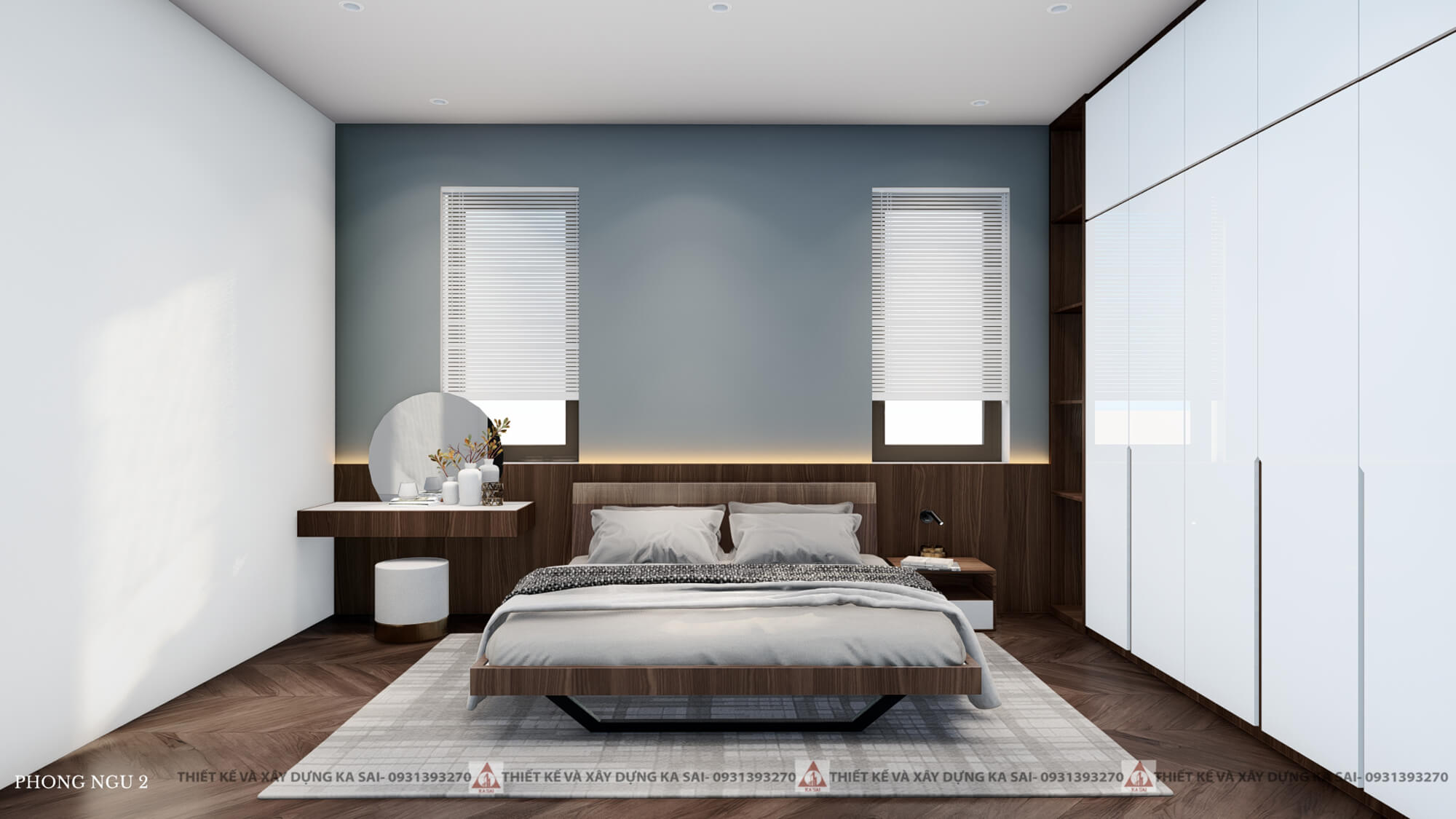 Phòng ngủ 2 nhà cấp 4 mái thái đẹp