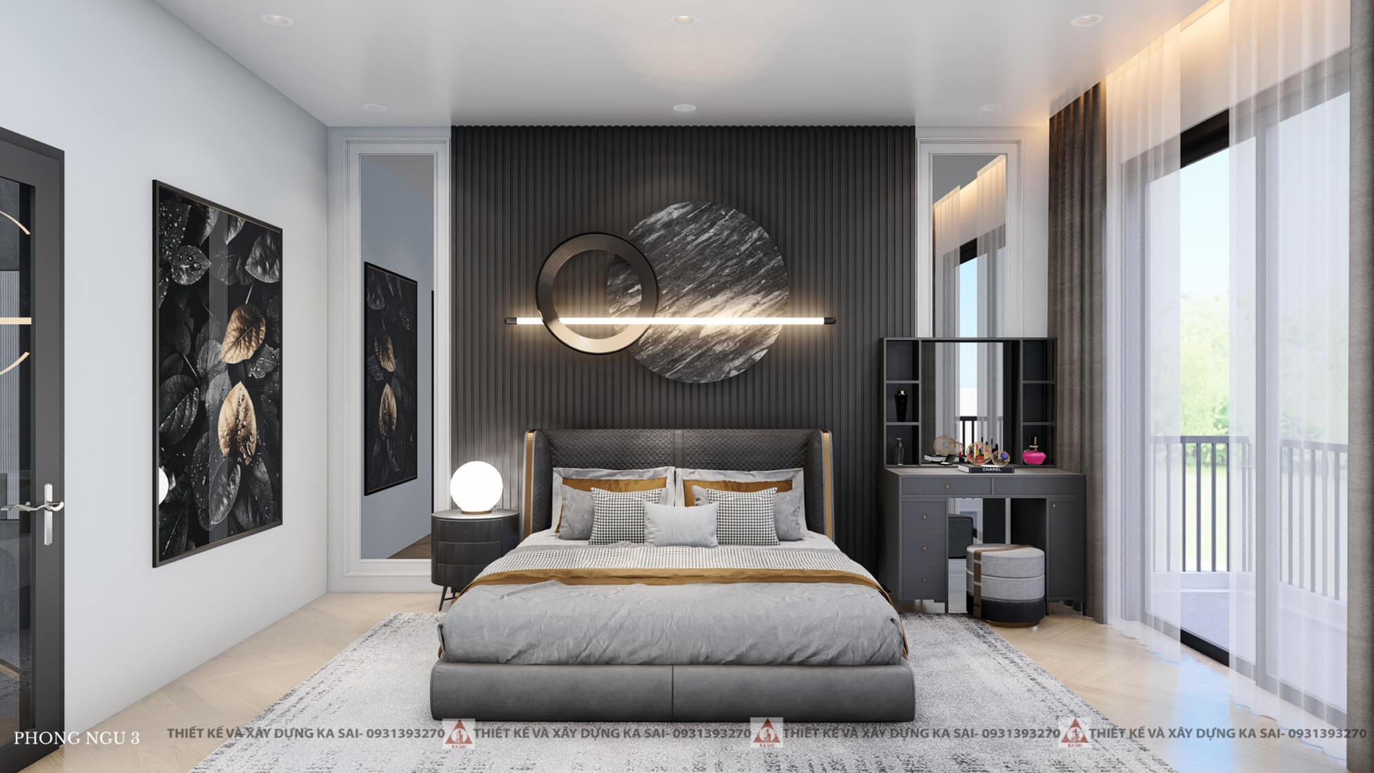 Phòng ngủ 3 mẫu 2 tầng 7x15m đẹp và sáng tạo