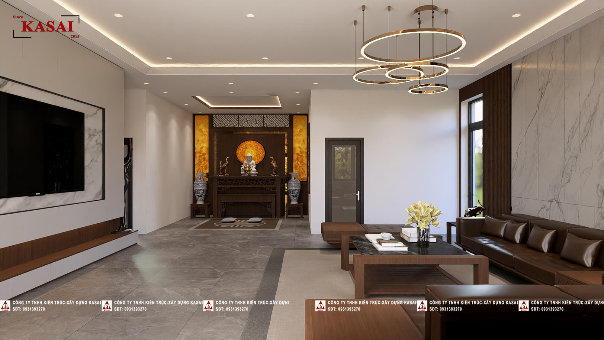 Phòng thờ nhà cấp 4 3 phòng ngủ