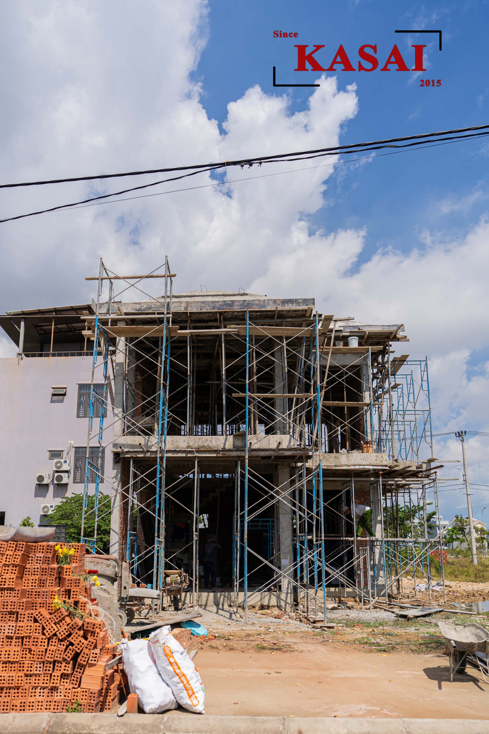 Thi công thô KASAI nhà 3 tầng