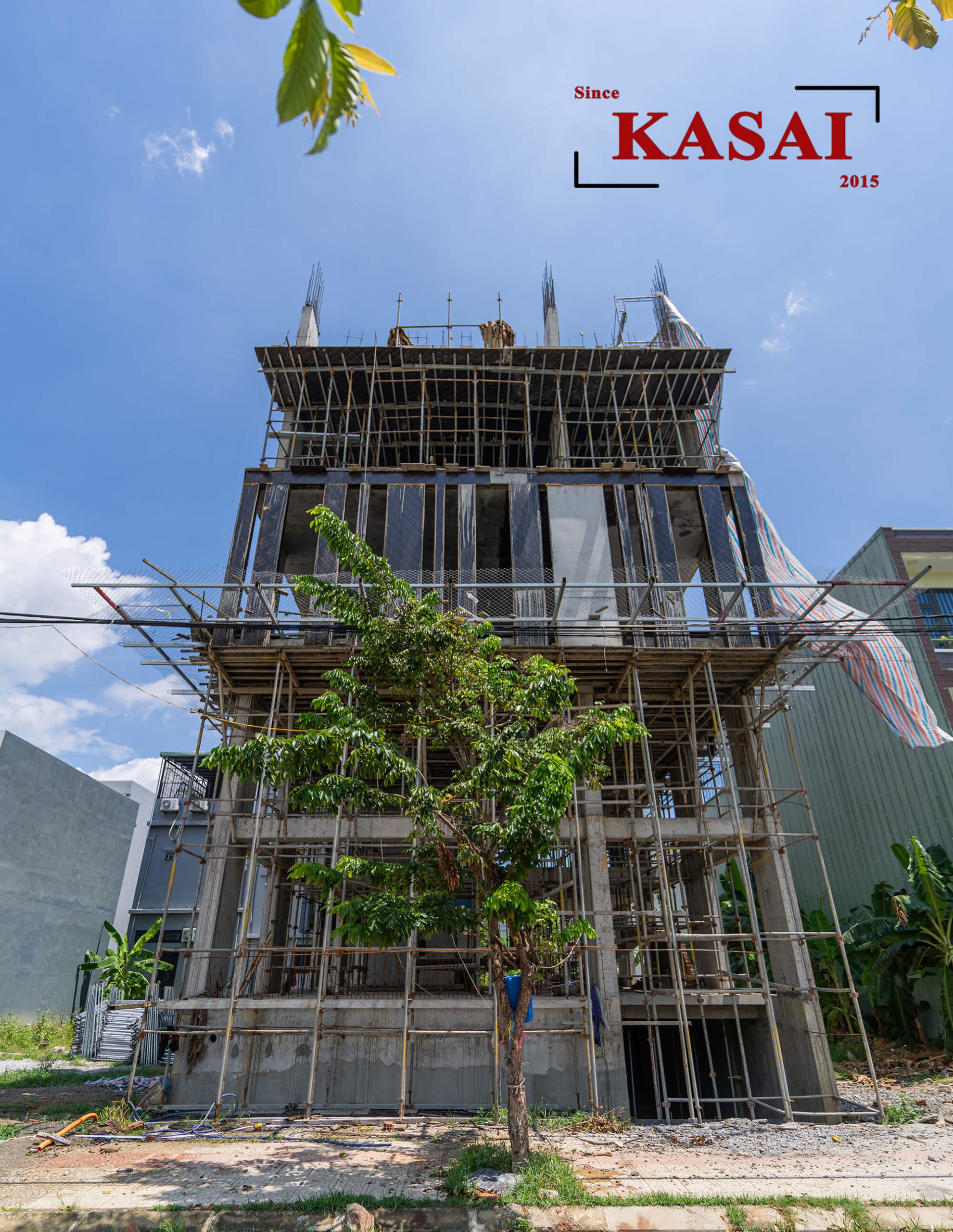 Thi công thô KASAI nhà 3 tầng