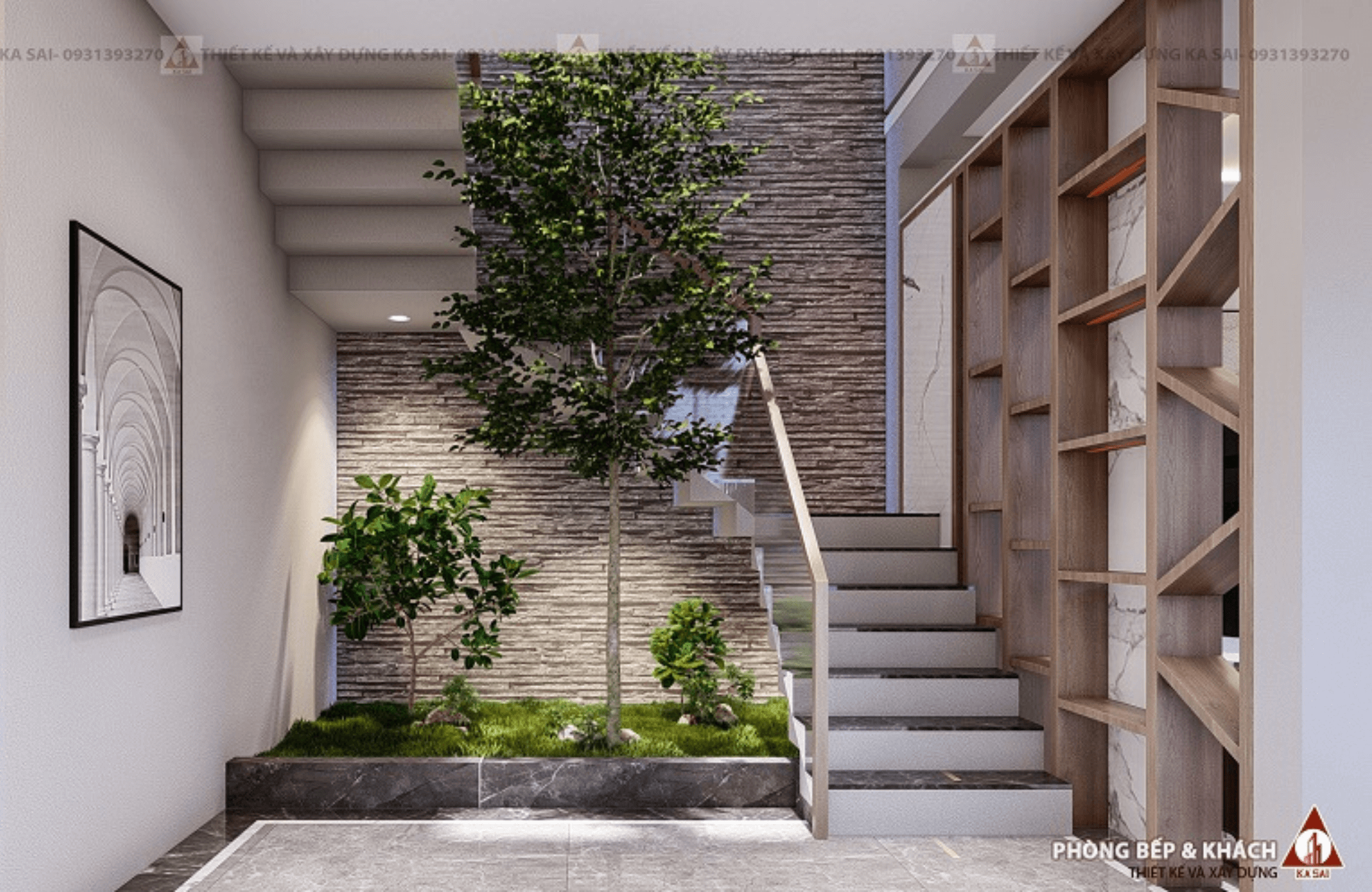 Thiết kế giếng trời cho nhà ống 10