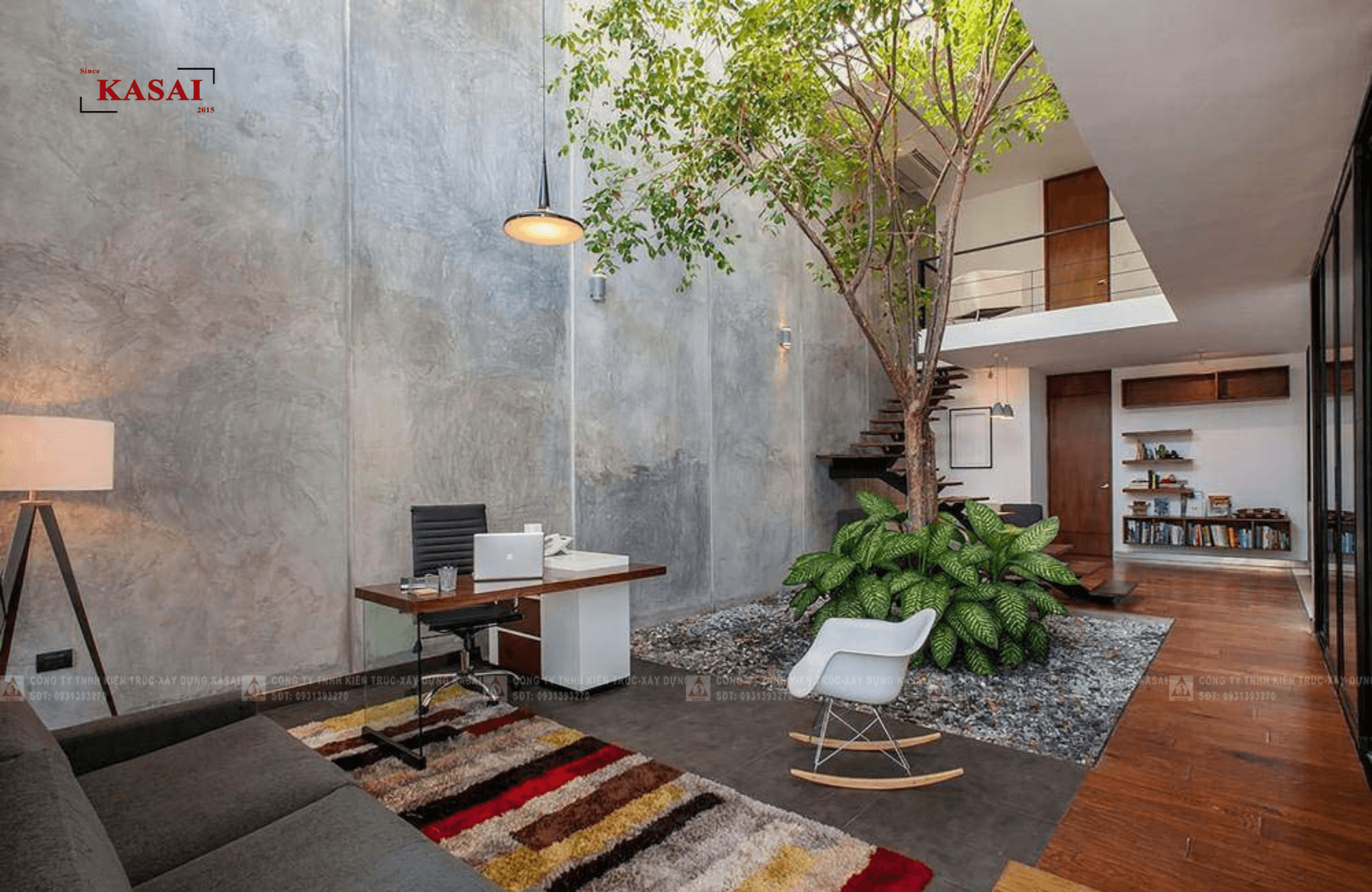 Thiết kế giếng trời cho nhà ống 9