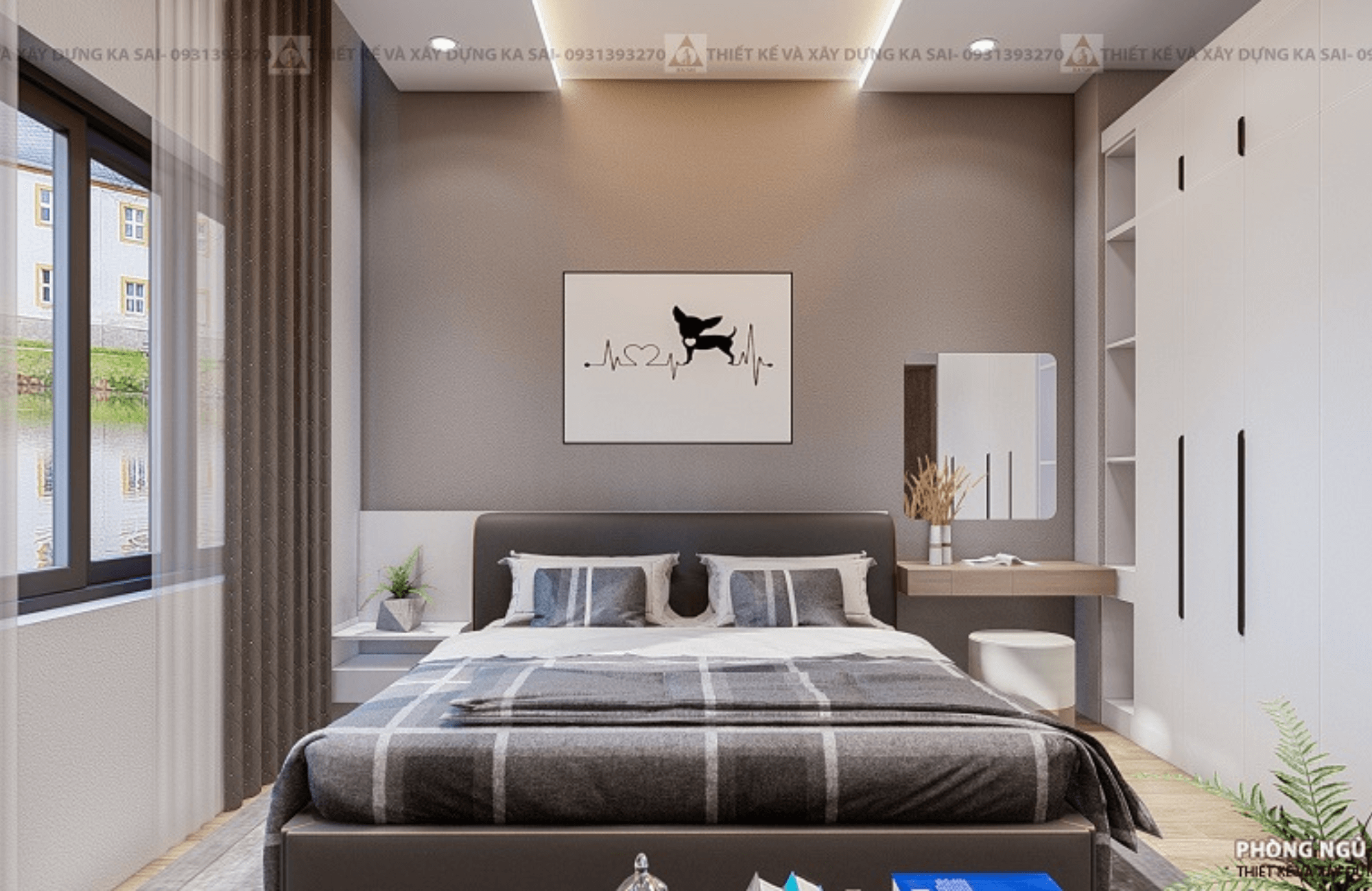 Thiết kế phòng ngủ nhỏ tối giản 1