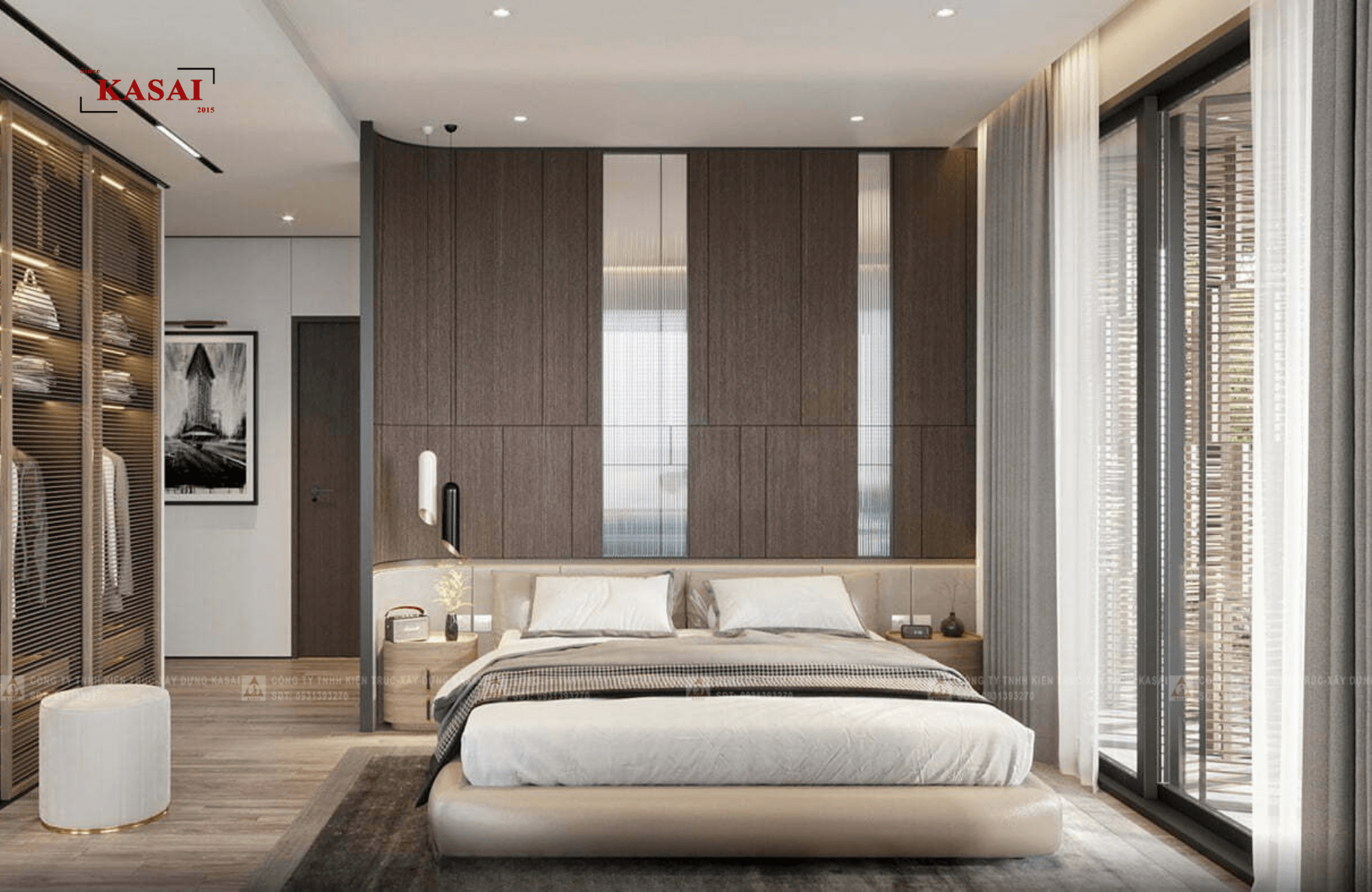 Thiết kế phòng ngủ nhỏ tối giản 12
