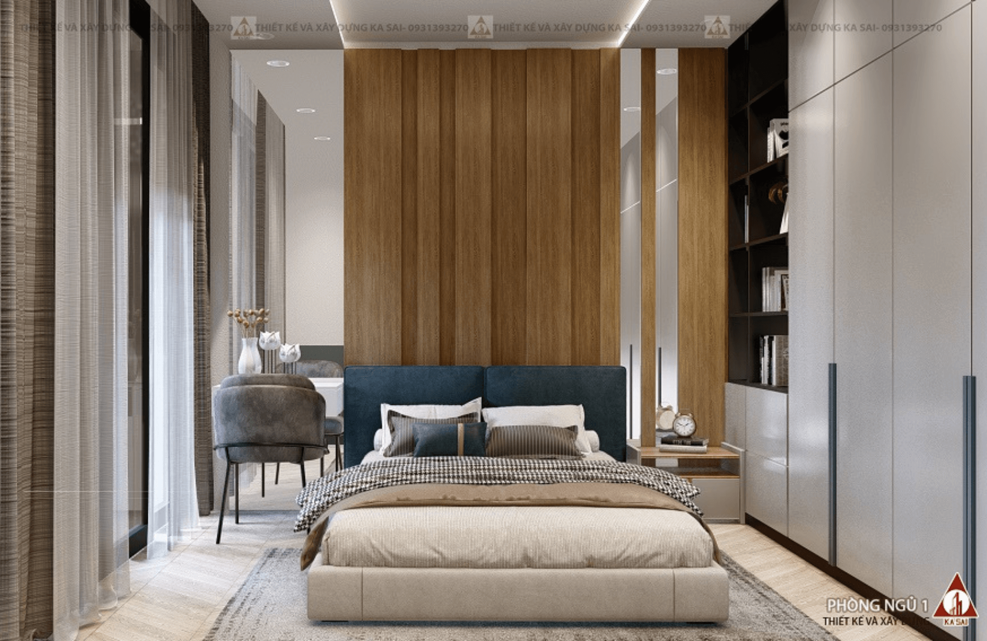 Thiết kế phòng ngủ nhỏ tối giản