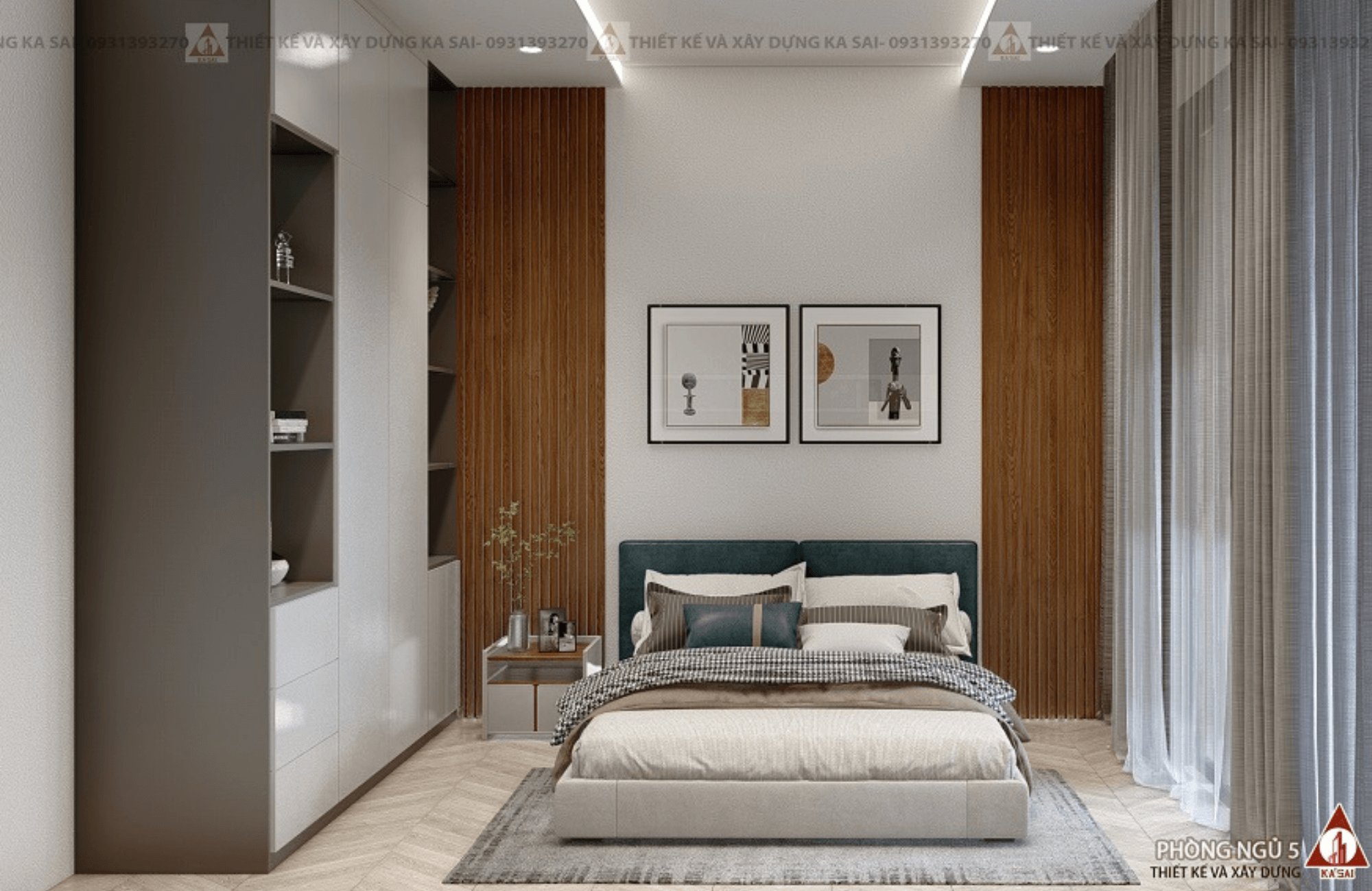 Thiết kế phòng ngủ nhỏ tối giản 3
