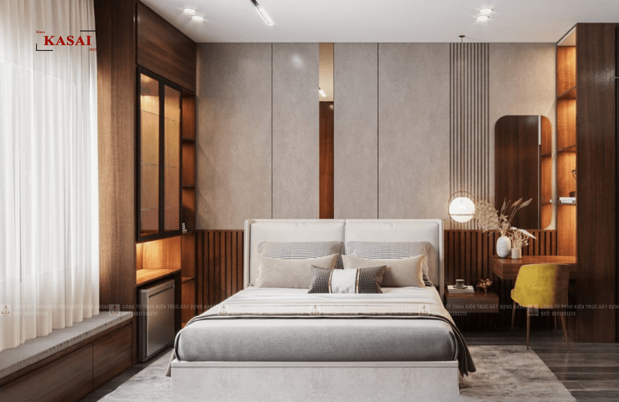 Phòng ngủ nhỏ tối giản 9