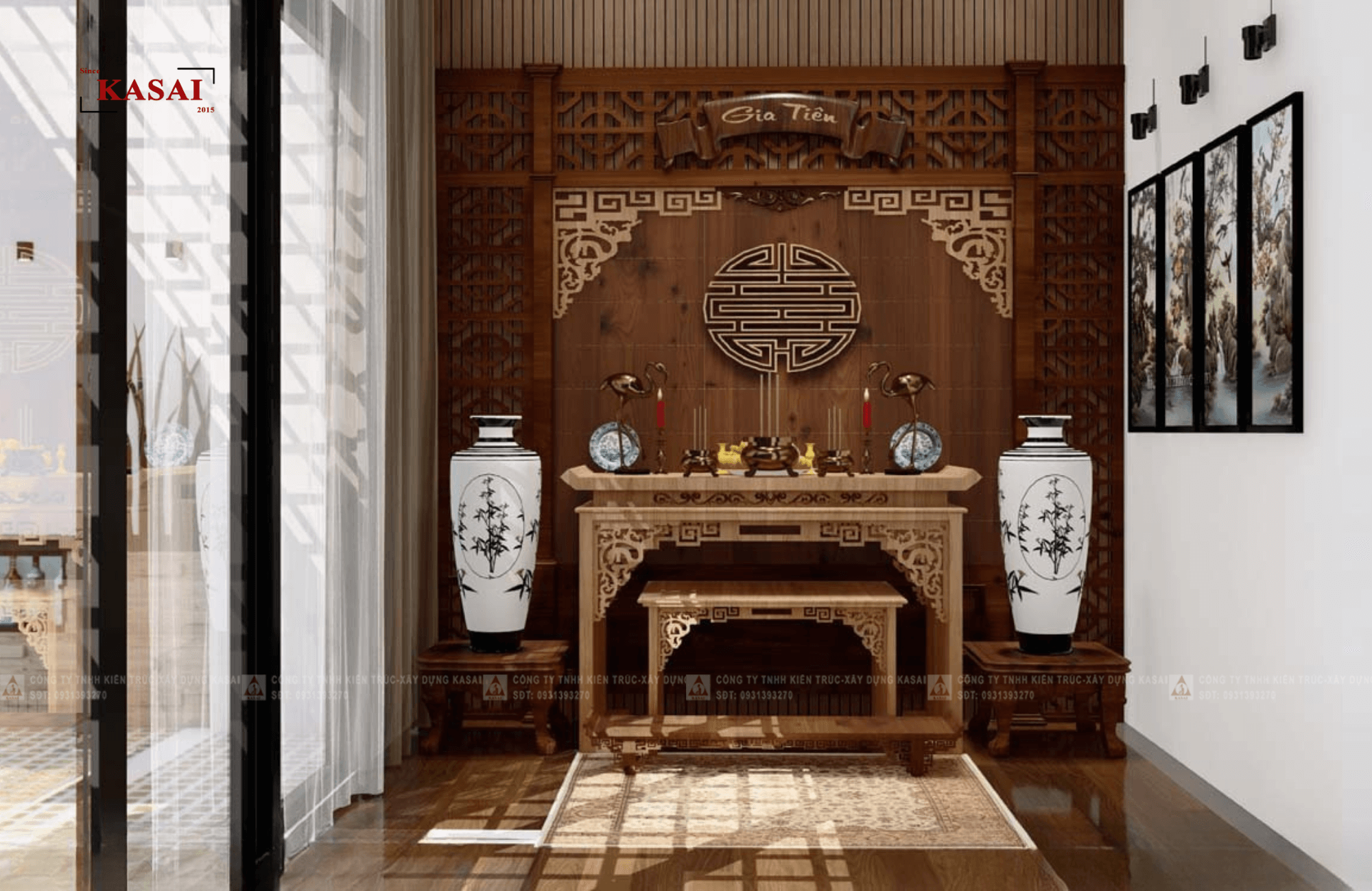 Thiết kế phòng thờ 2