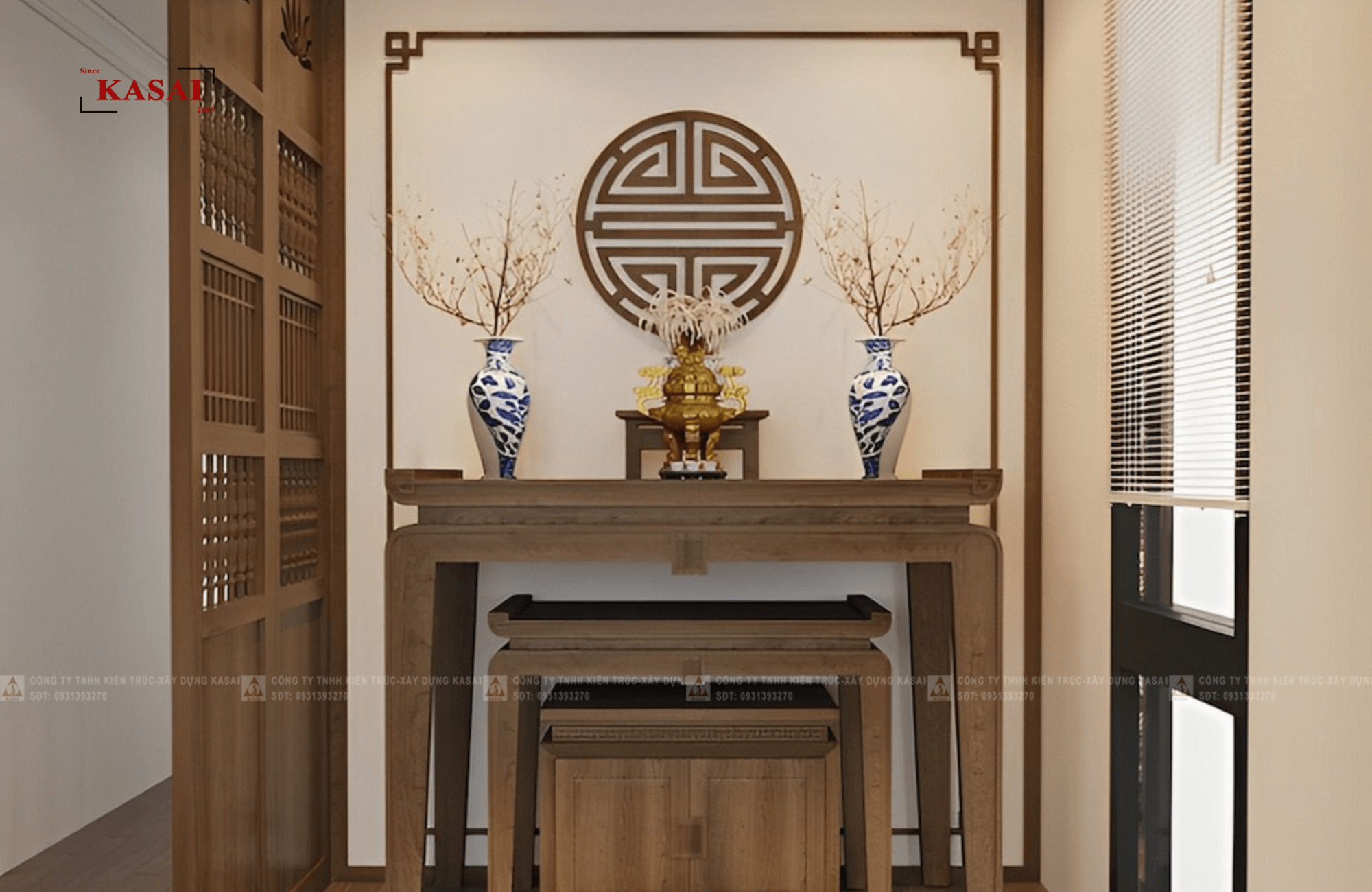Thiết kế phòng thờ 4
