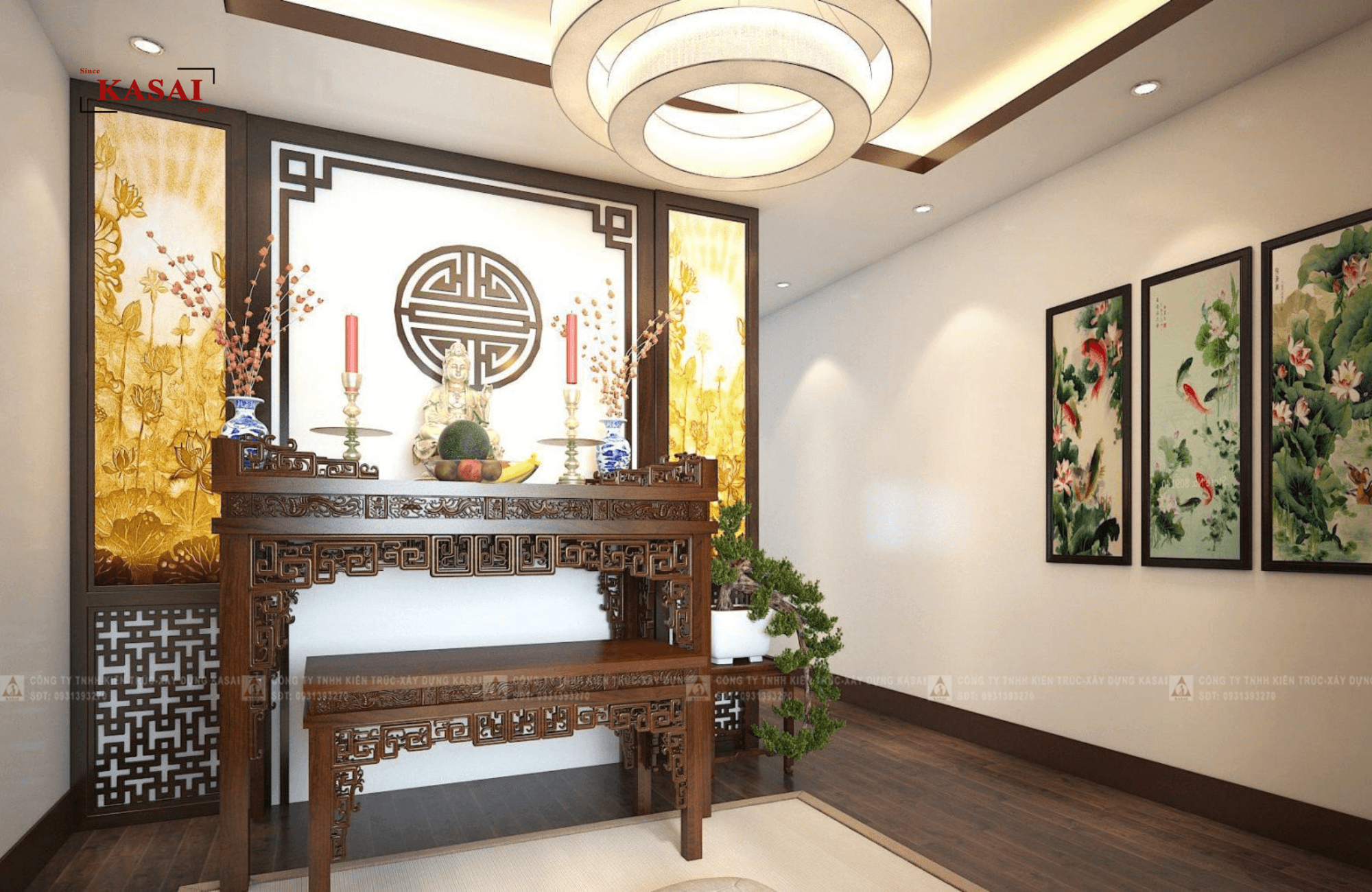 Thiết kế phòng thờ 5