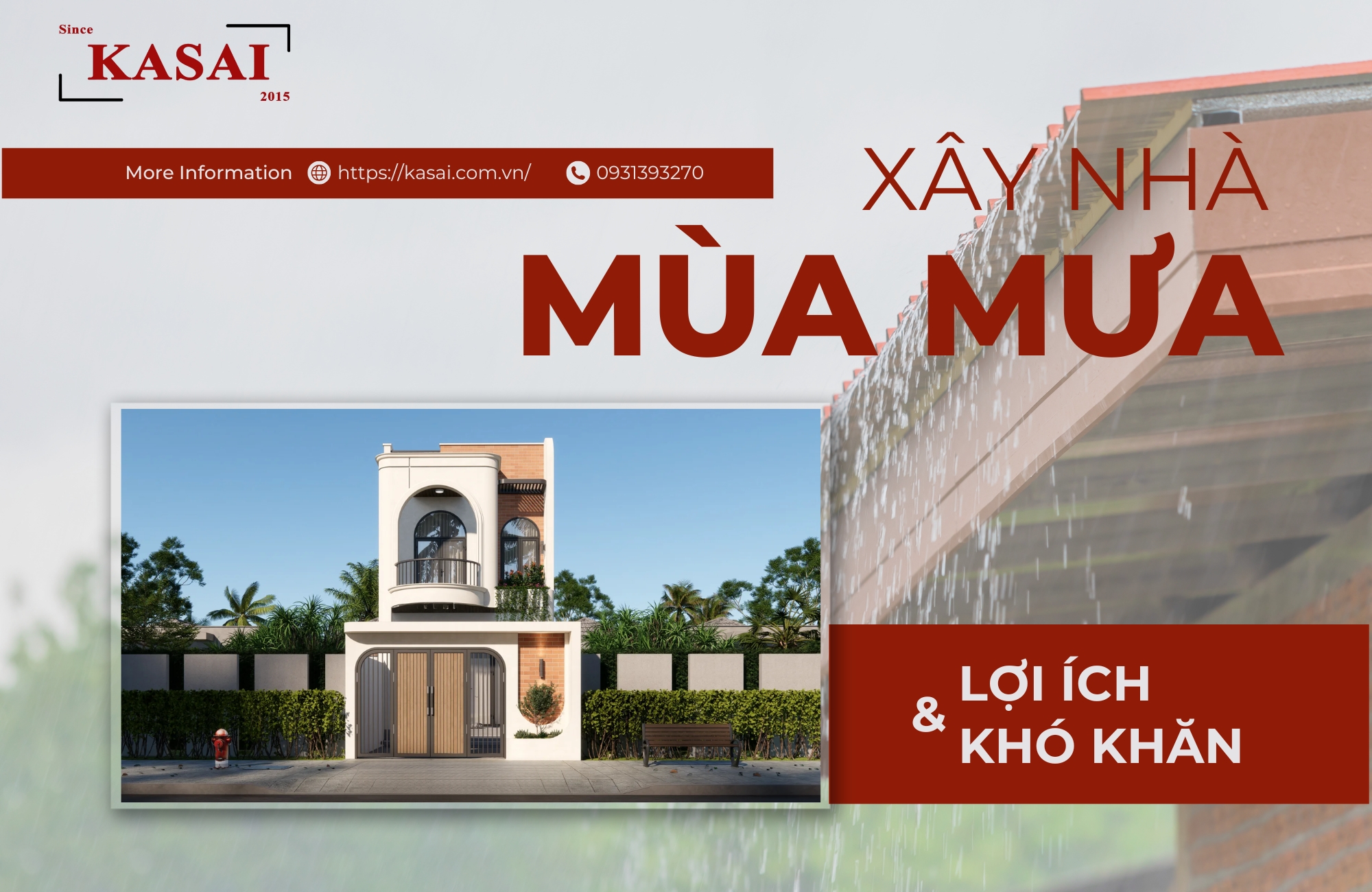 xây nhà mùa mưa