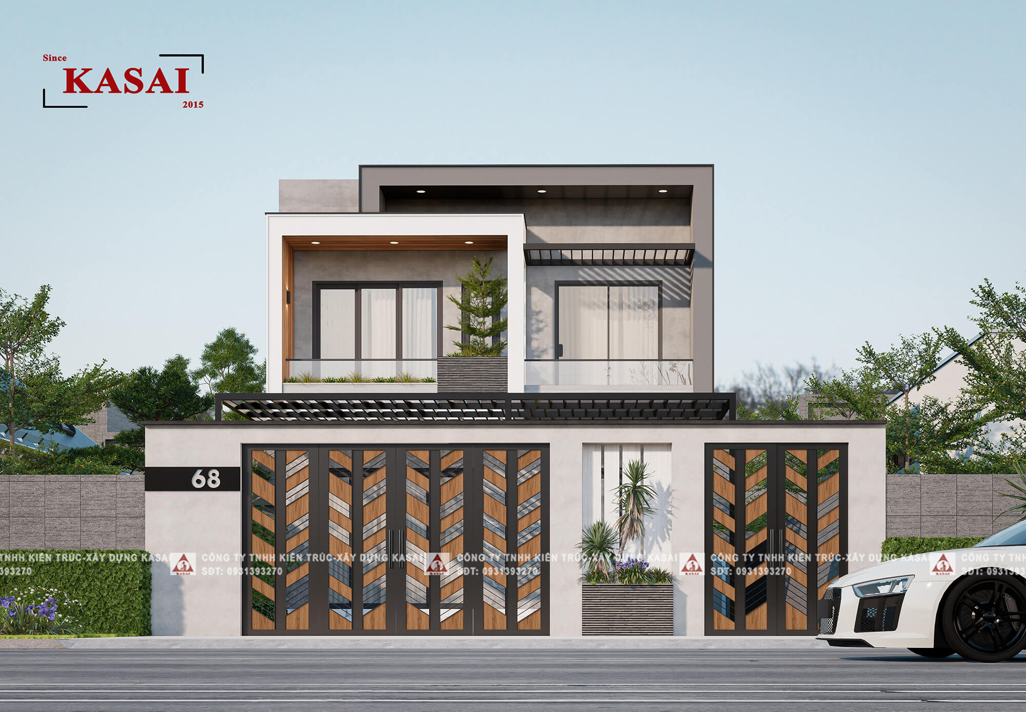 Bản vẽ nhà 2 tầng 9x12m vừa hiện đại vừa cuốn hút