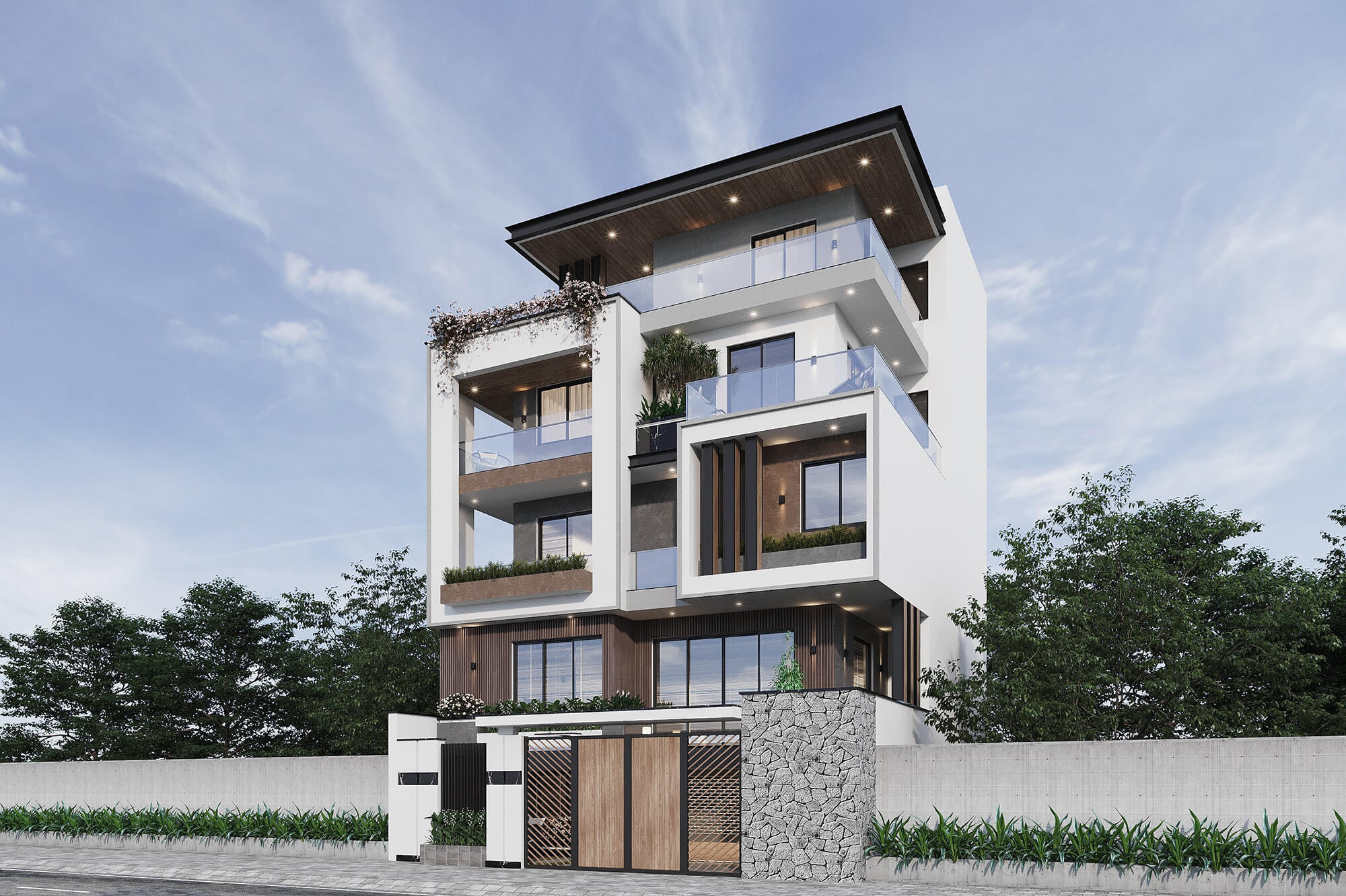 Biệt thự 4 tầng hiện đại
