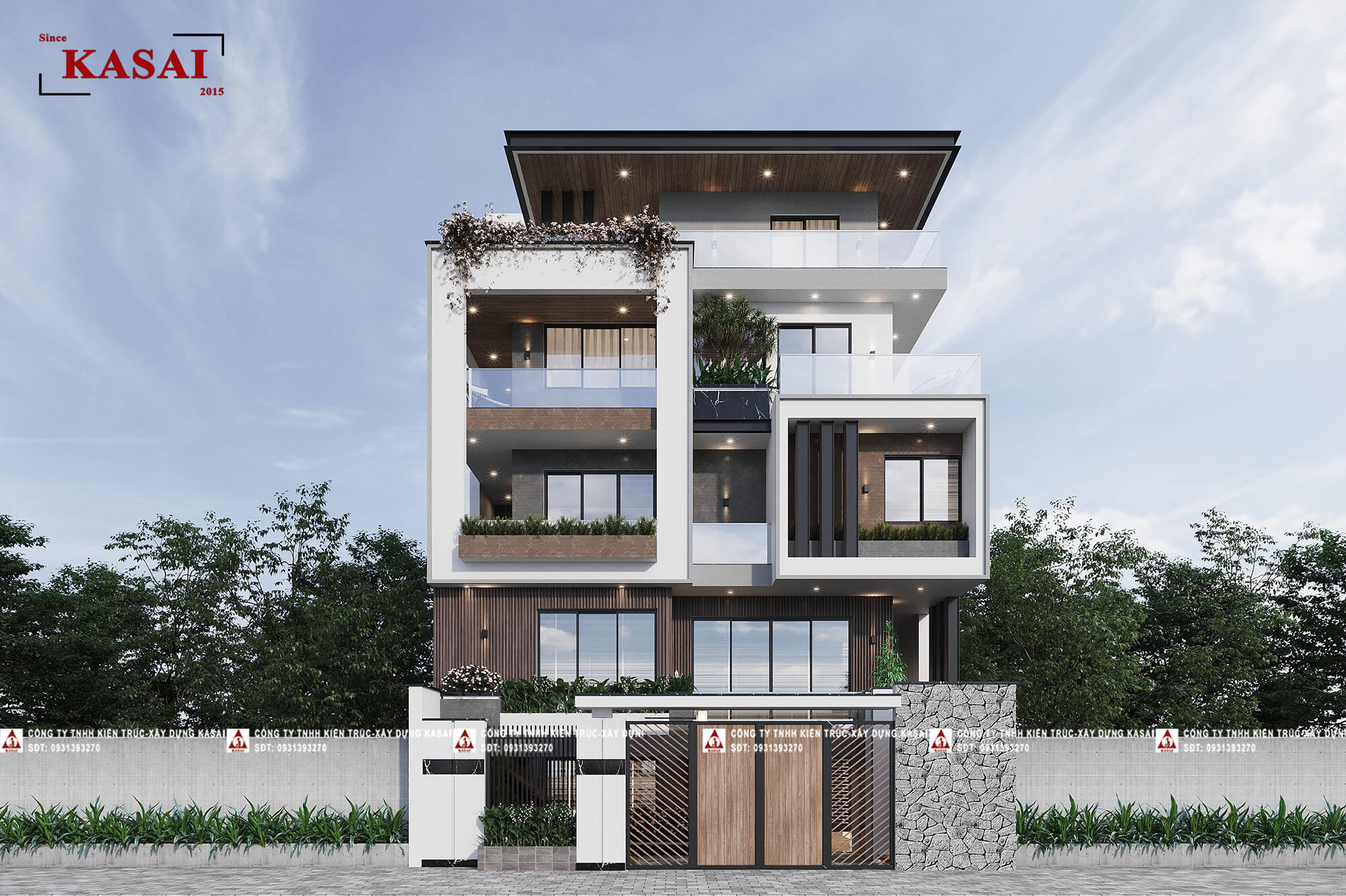 Mẫu Biệt Thự 4 Tầng – Oanh’s House Phong Cách Hiện Đại