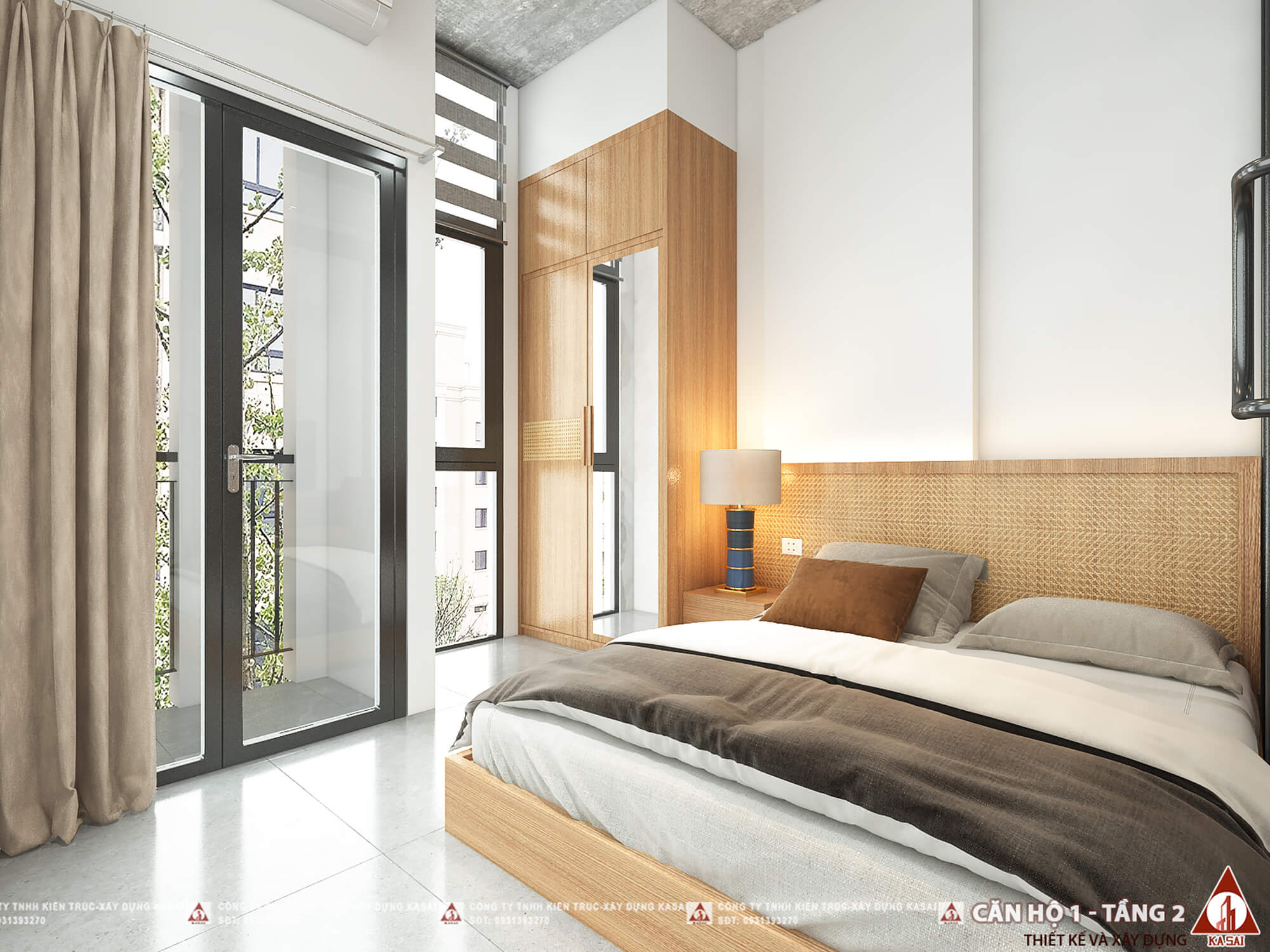 Căn hộ 1 tầng 2 thiết kế căn hộ cho thuê Đà Nẵng