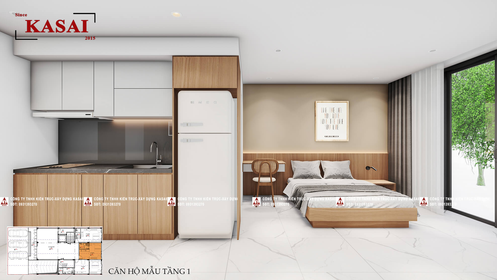 Căn hộ mẫu tầng 1 Apartment