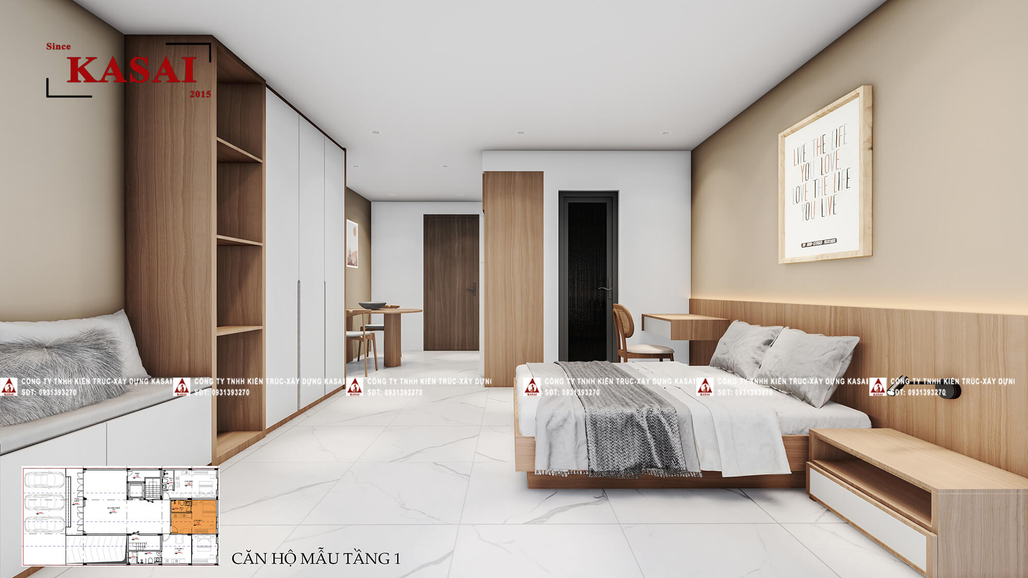 Căn hộ mẫu tầng 1 Apartment