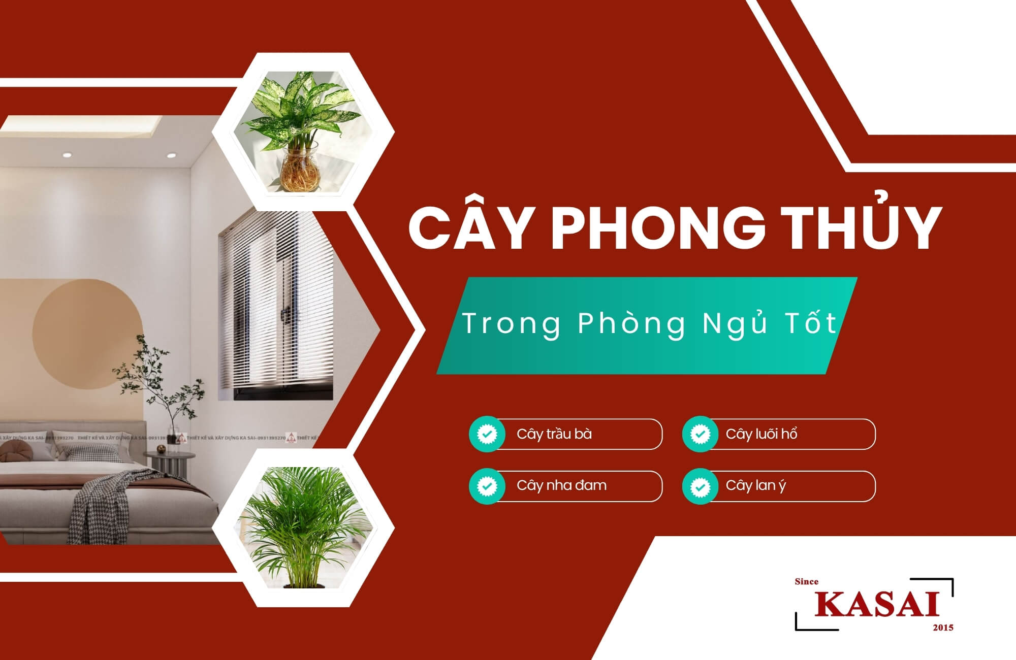 Cây phong thủy trong phòng ngủ