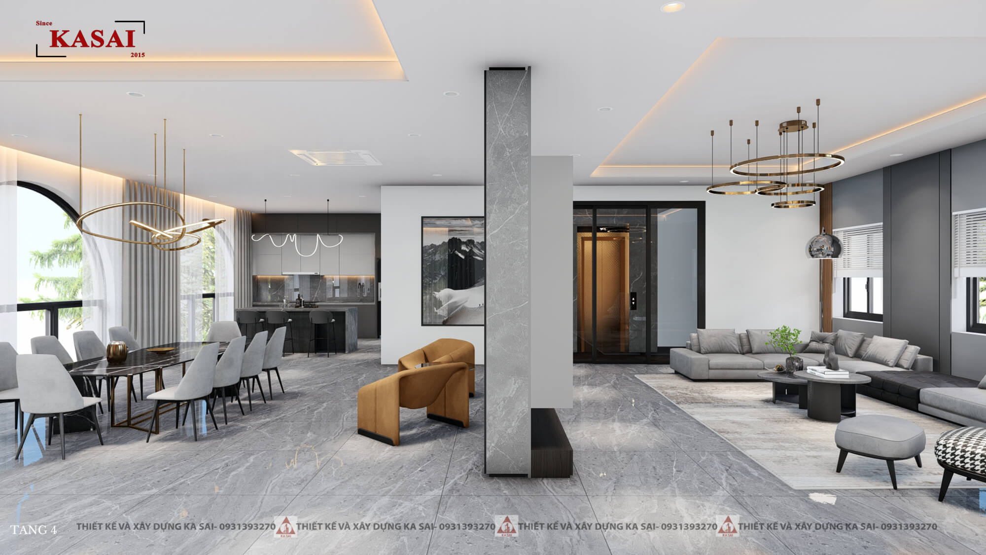 Không gian tầng 4 thiết kế Apartment