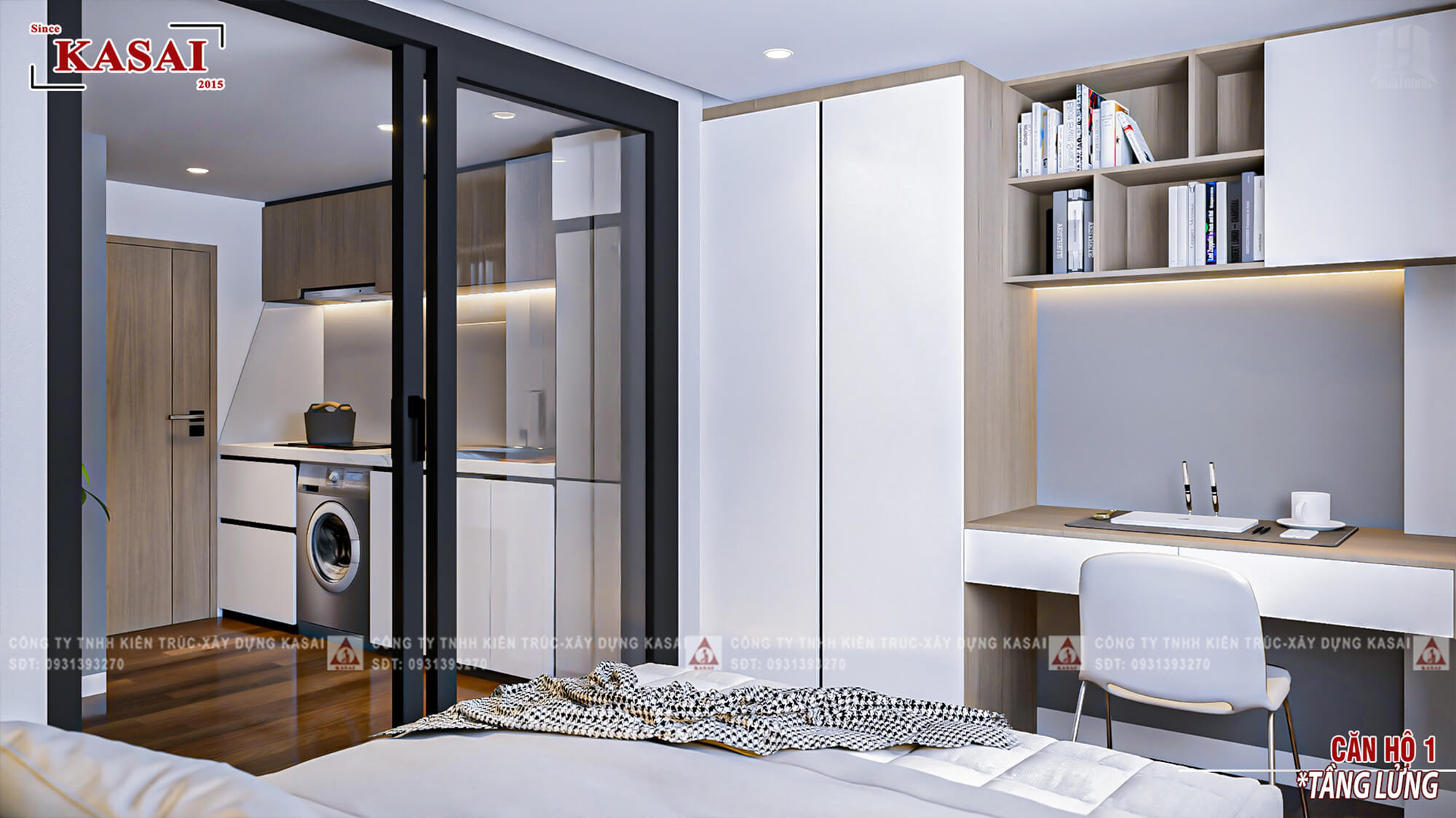 Mặt bằng thiết kế căn hộ cho thuê có hồ bơi 5 tầng