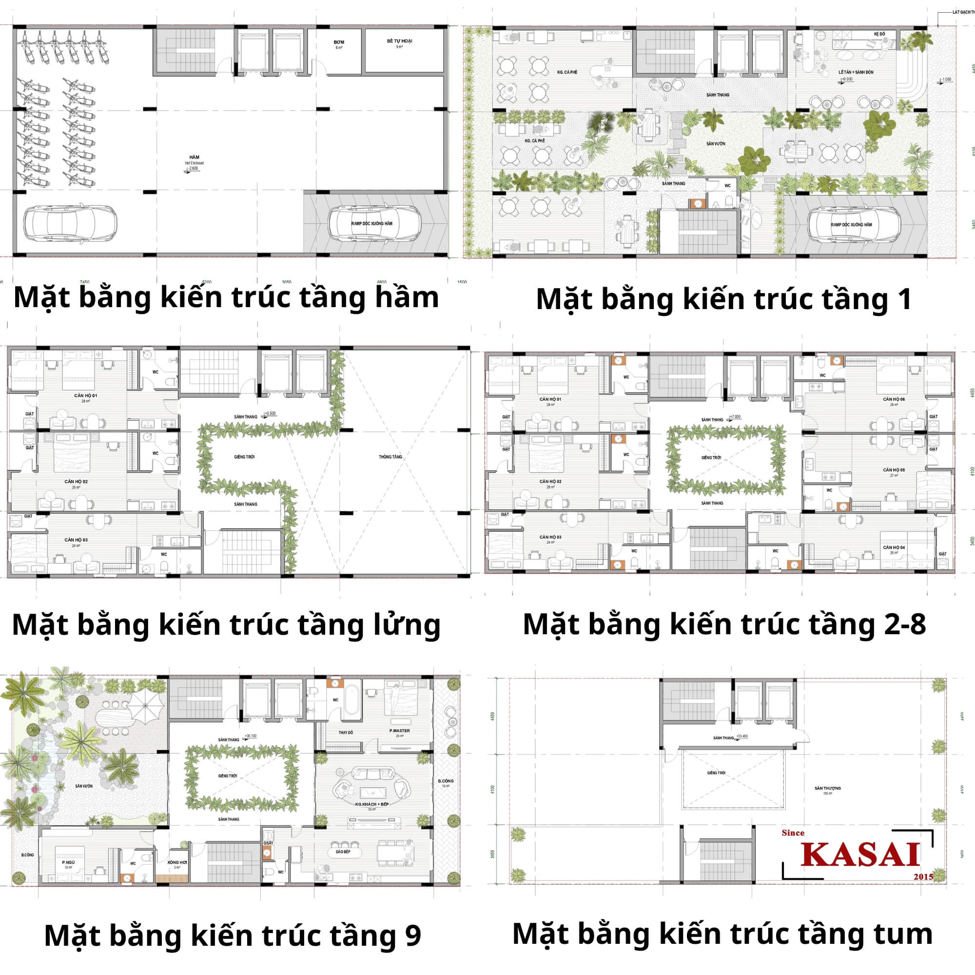 Thiết kế căn hộ đẹp Đà Nẵng 9 tầng