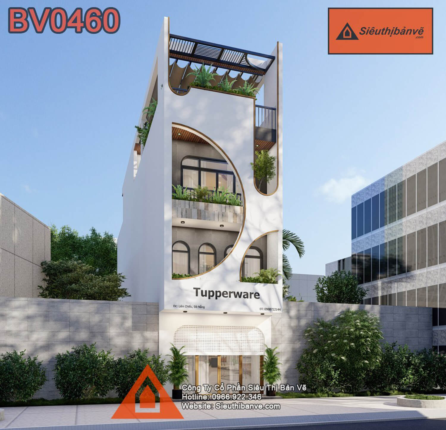 Mặt tiền mẫu nhà 4 tầng 5x24m