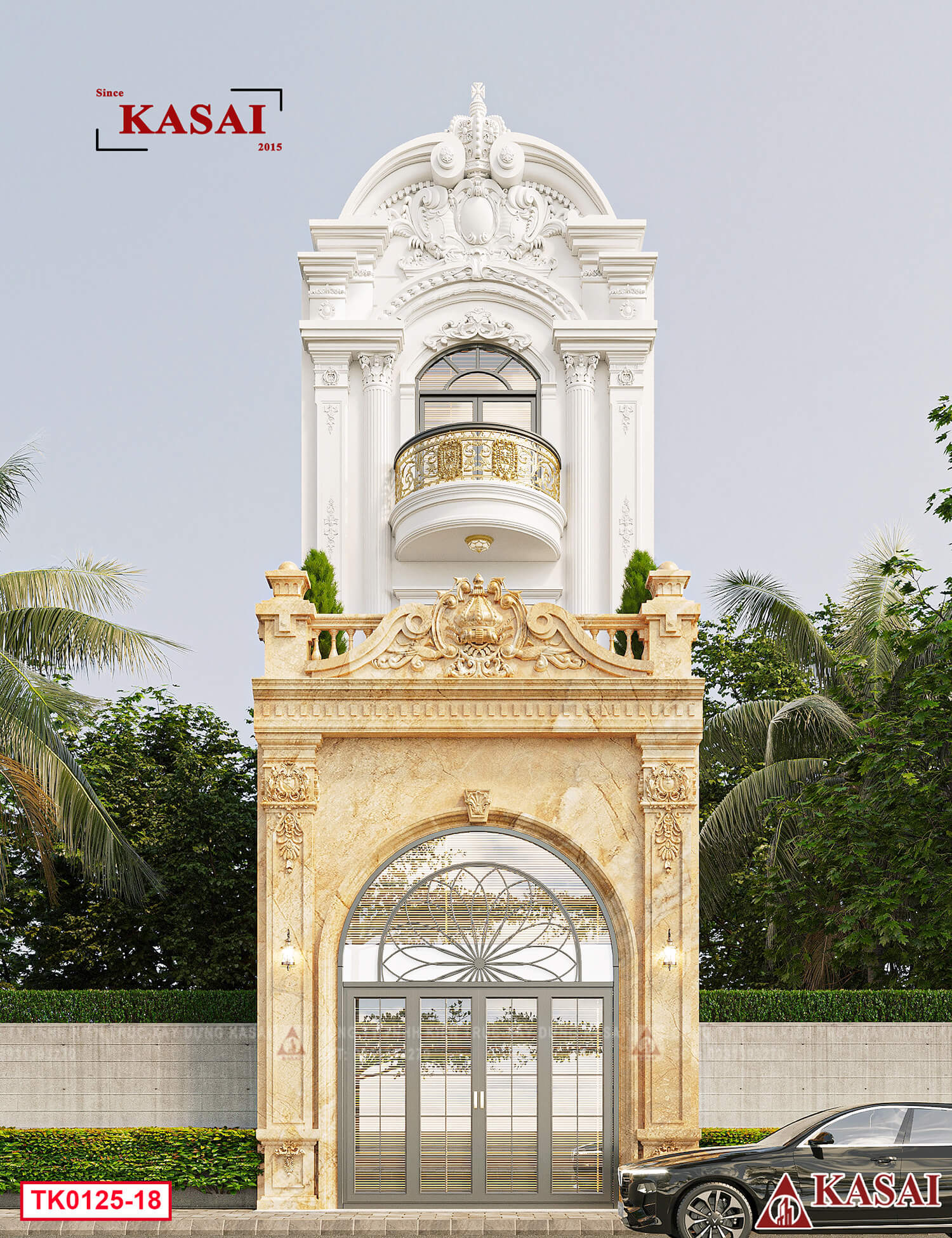 Nhà phố 3 tầng tân cổ điển siêu đẹp