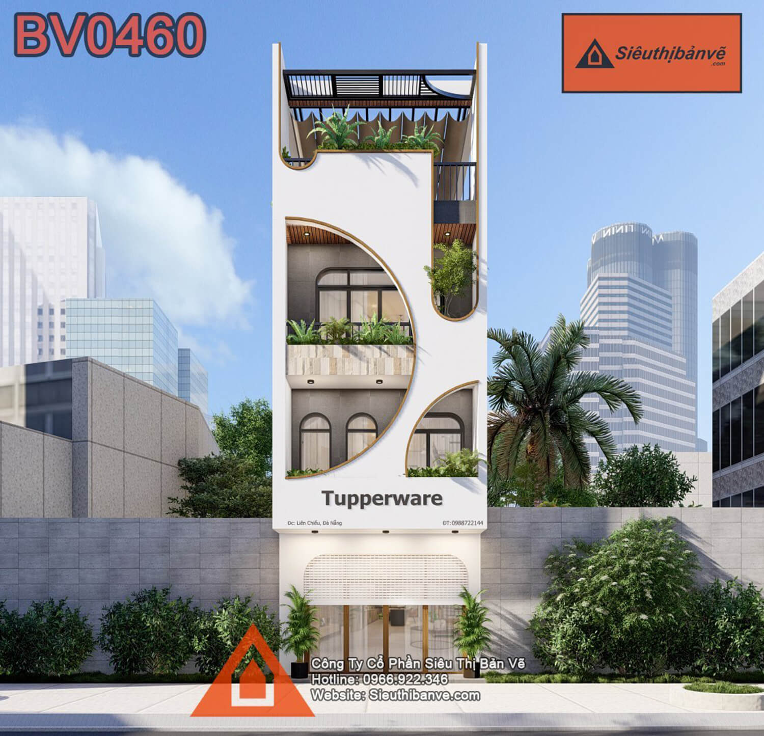 Mẫu nhà ống 4 tầng 5x24m kiến trúc độc lạ siêu trẻ trung