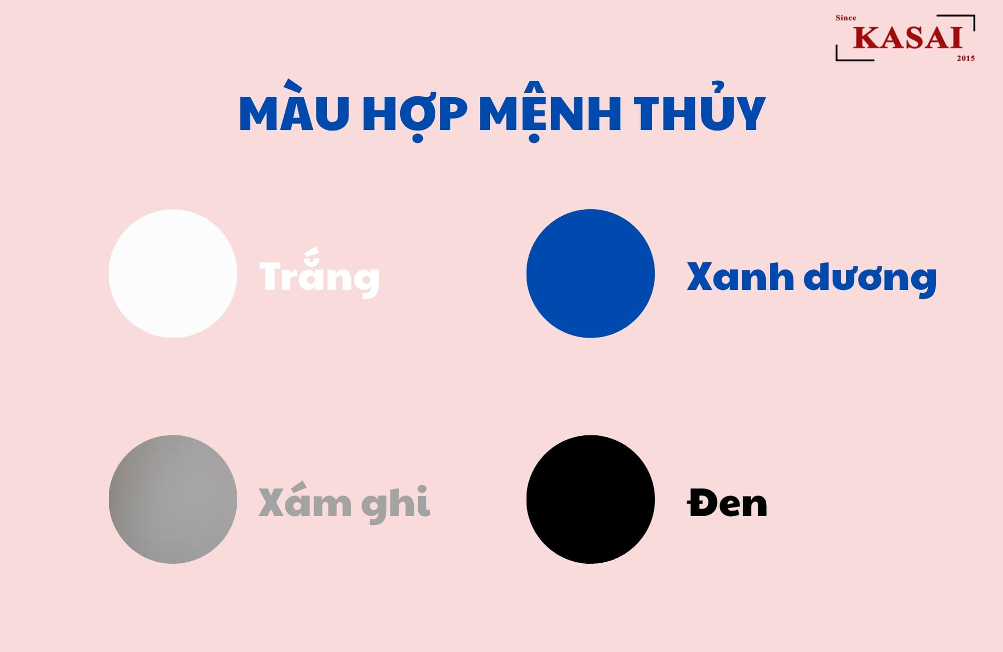 4 màu sắc hợp mệnh thủy