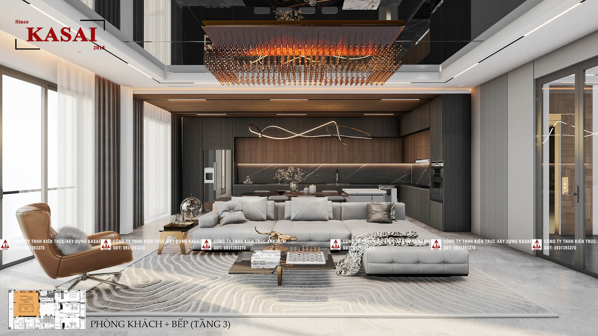 Phòng khách căn hộ cho thuê Apartment