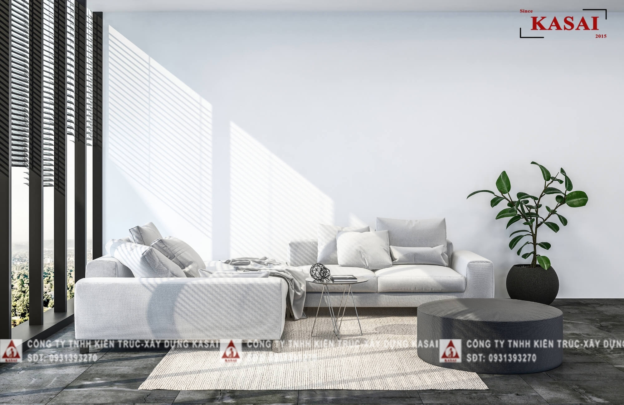 phòng khách màu trắng hợp mệnh thủy
