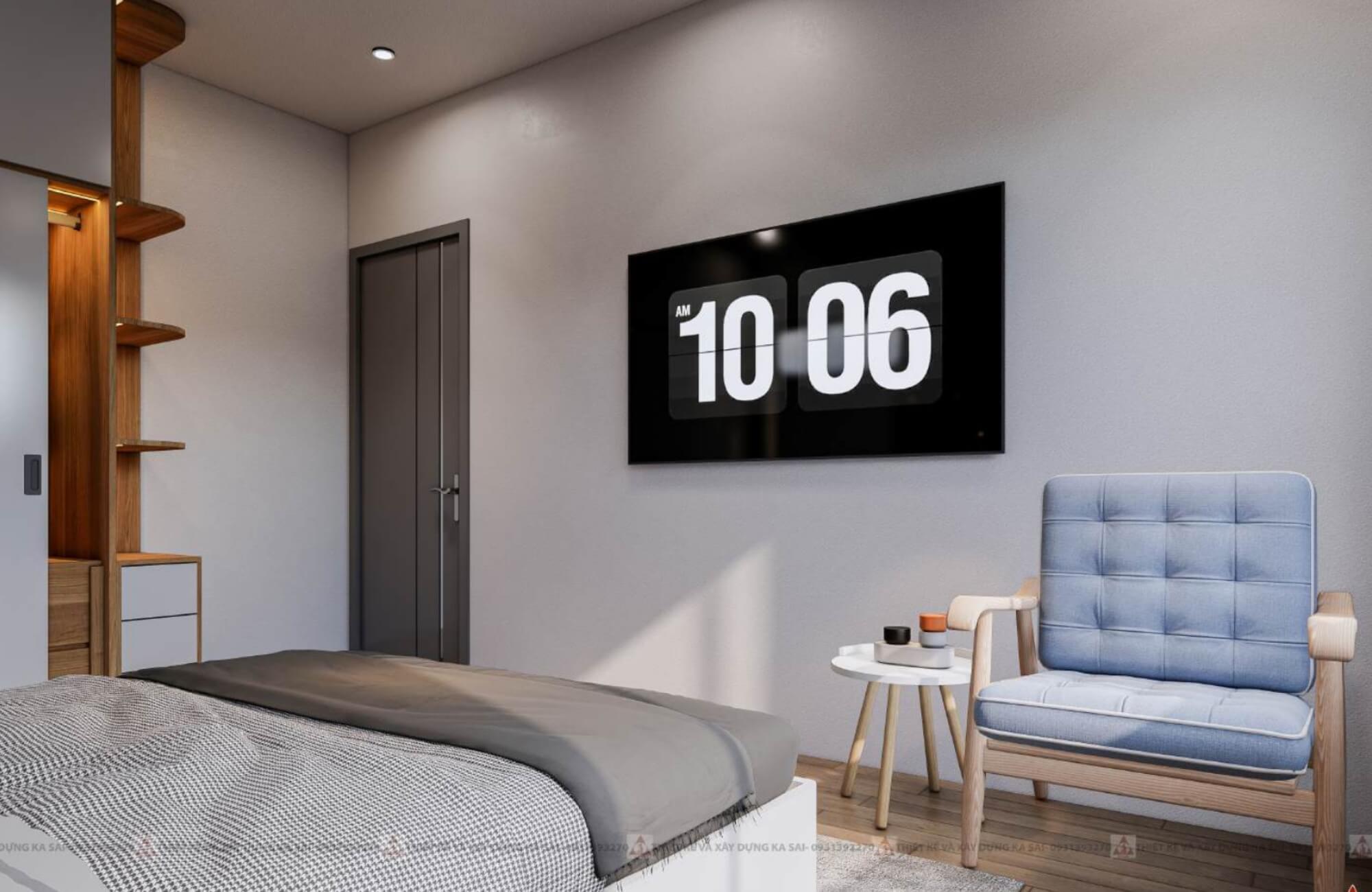 Phòng ngủ 1 mẫu thiết kế nhà quận Liên Chiểu 8x10