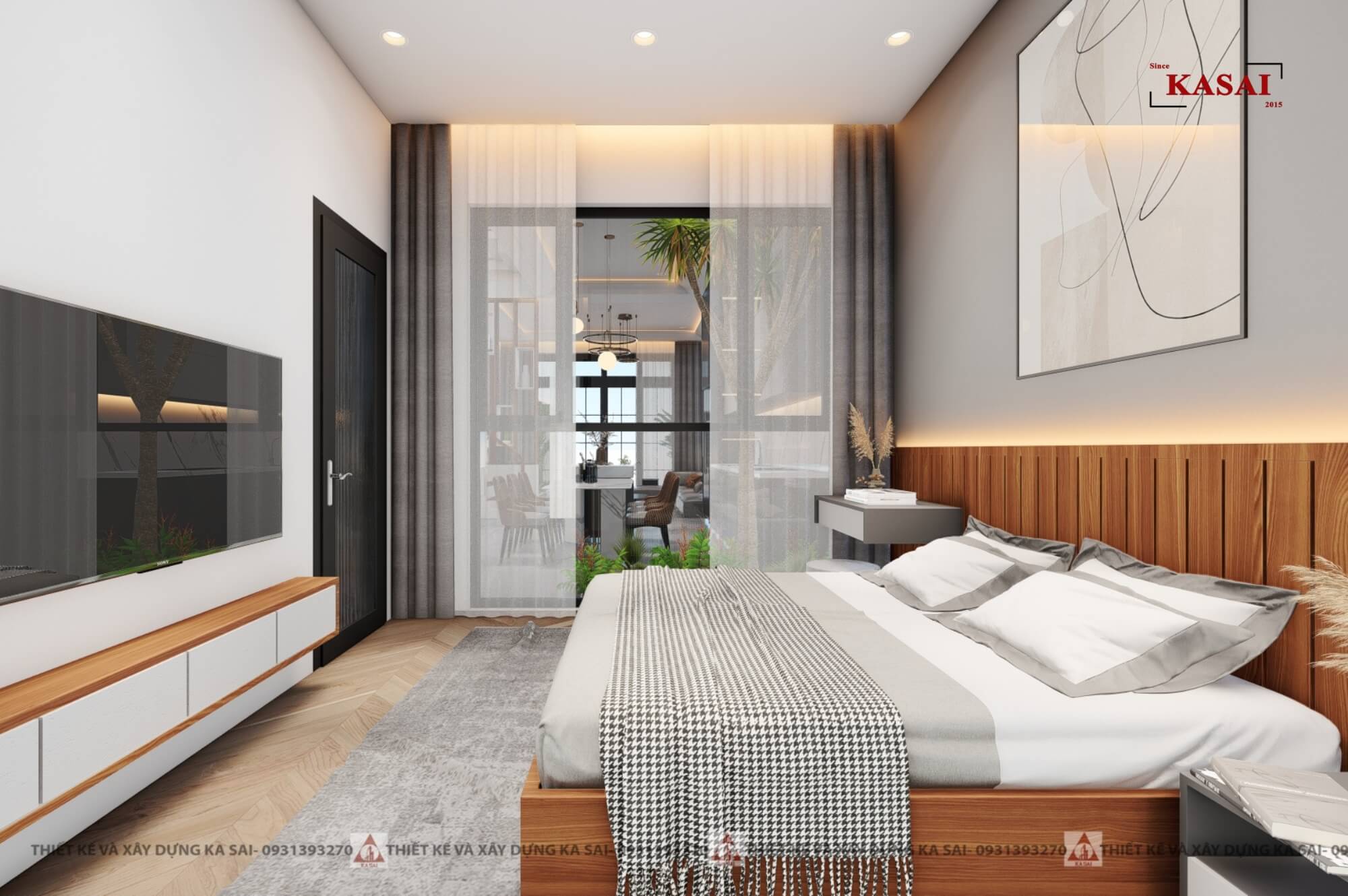 Phòng ngủ 1 nhà ống tân cổ điển ở Thanh Khê