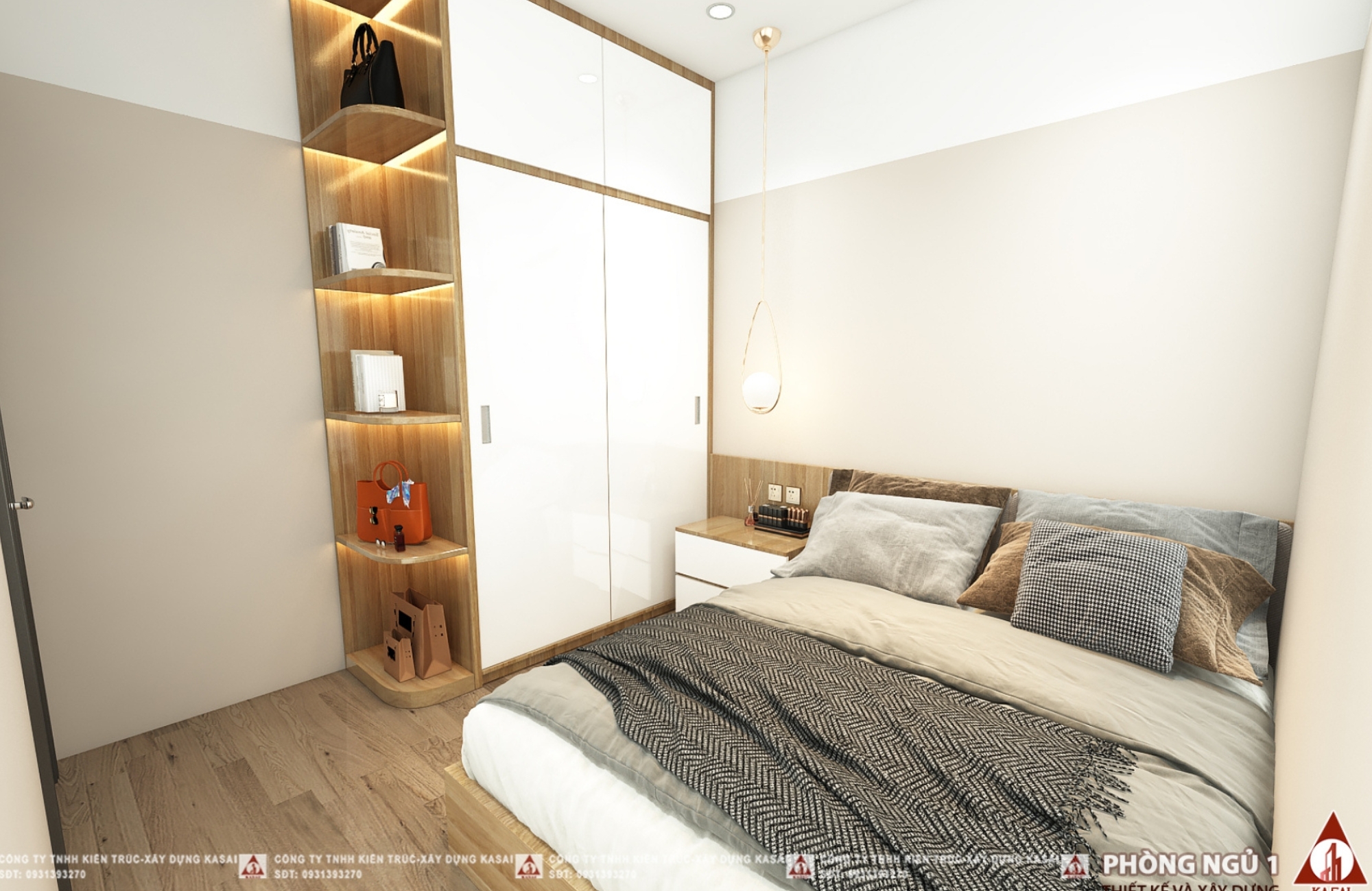 Phòng ngủ 1 biệt thự 3 tầng