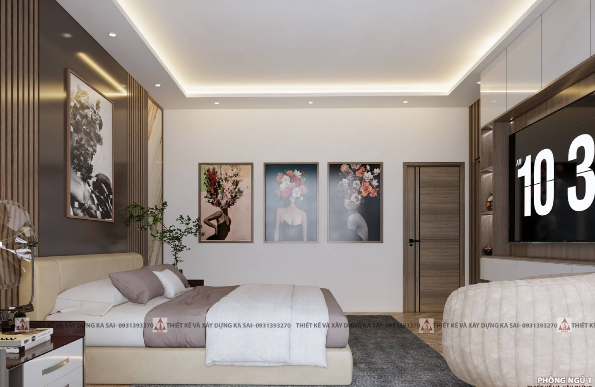 Phòng ngủ 1 thiết kế nhà quận Sơn Trà