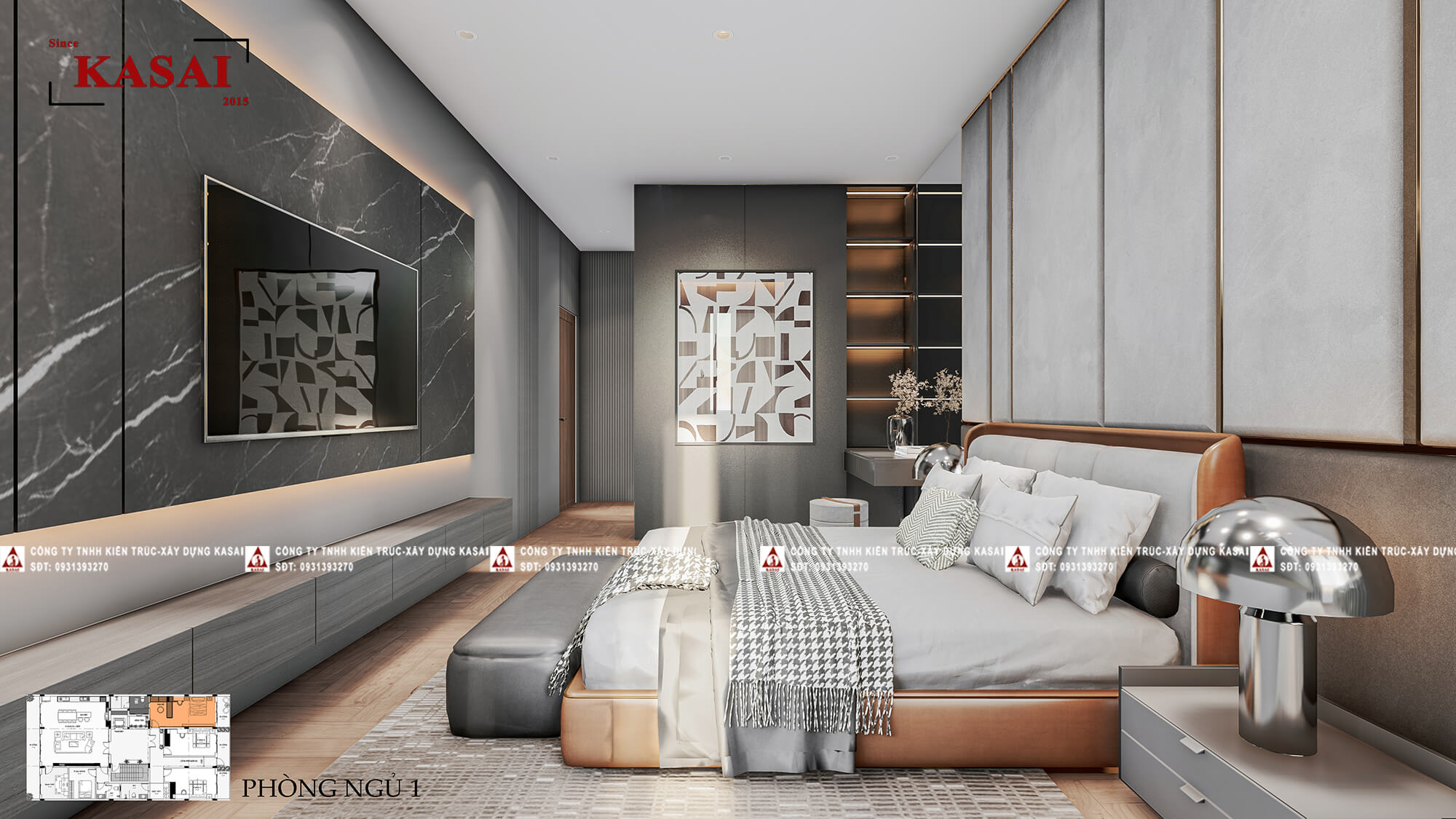 Phòng ngủ căn hộ cho thuê Apartment