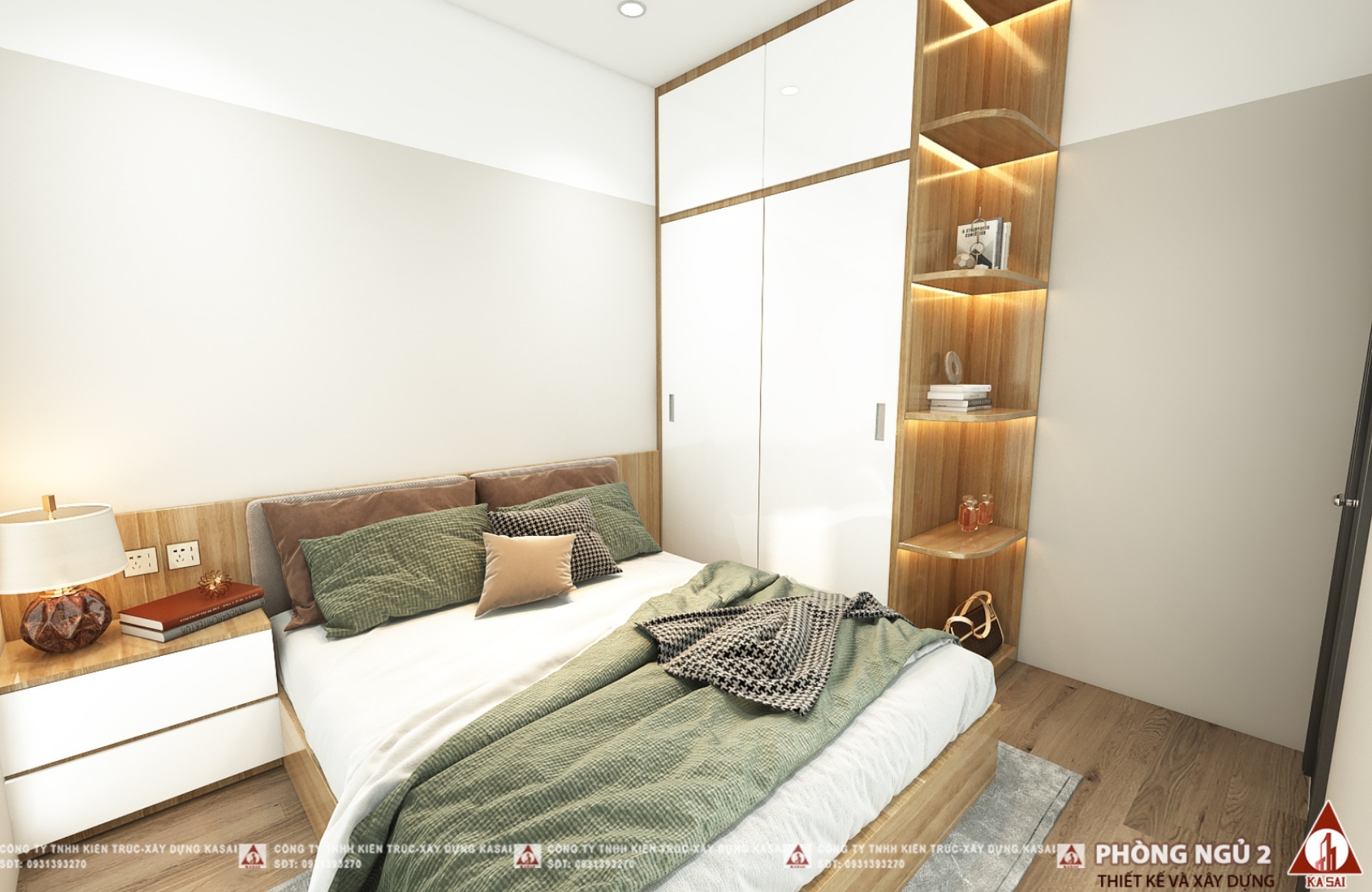 Phòng ngủ 2 biệt thự 3 tầng