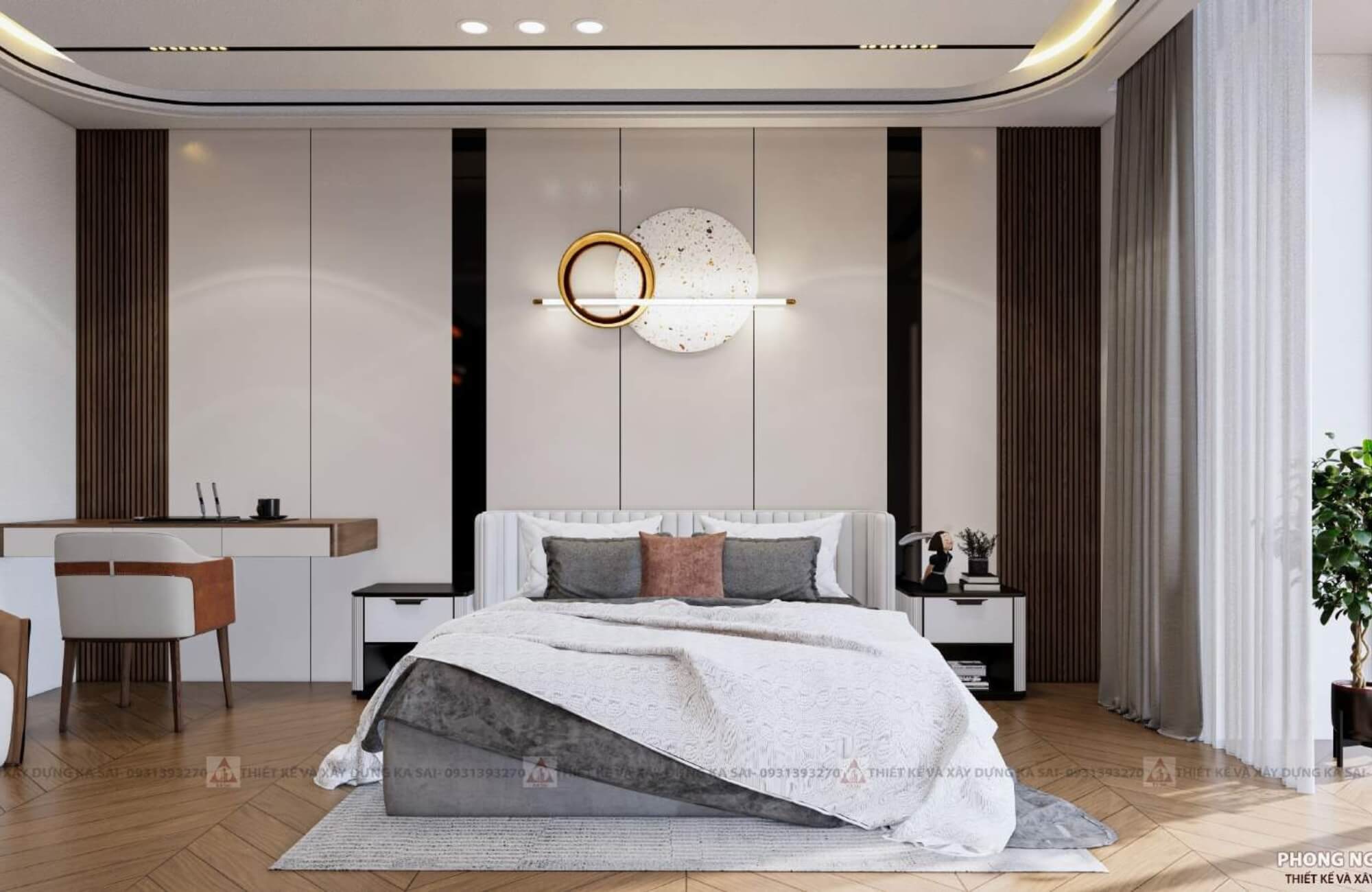 Phòng ngủ 2 biệt thự 4 tầng
