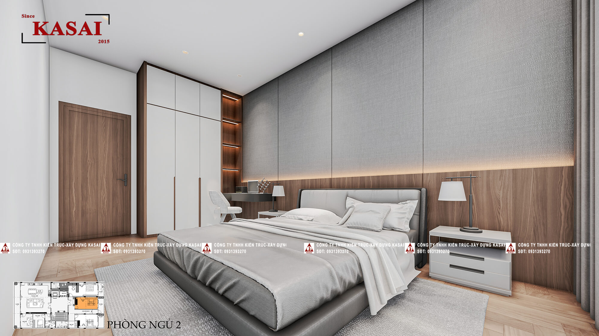 Phòng ngủ căn hộ cho thuê Apartment