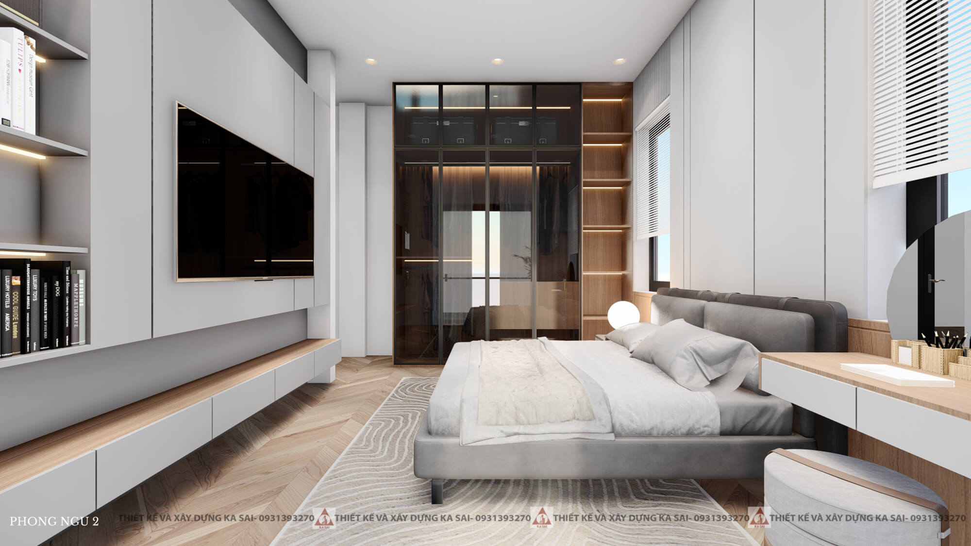 Phòng ngủ 2 thiết kế nhà quận Cẩm Lệ
