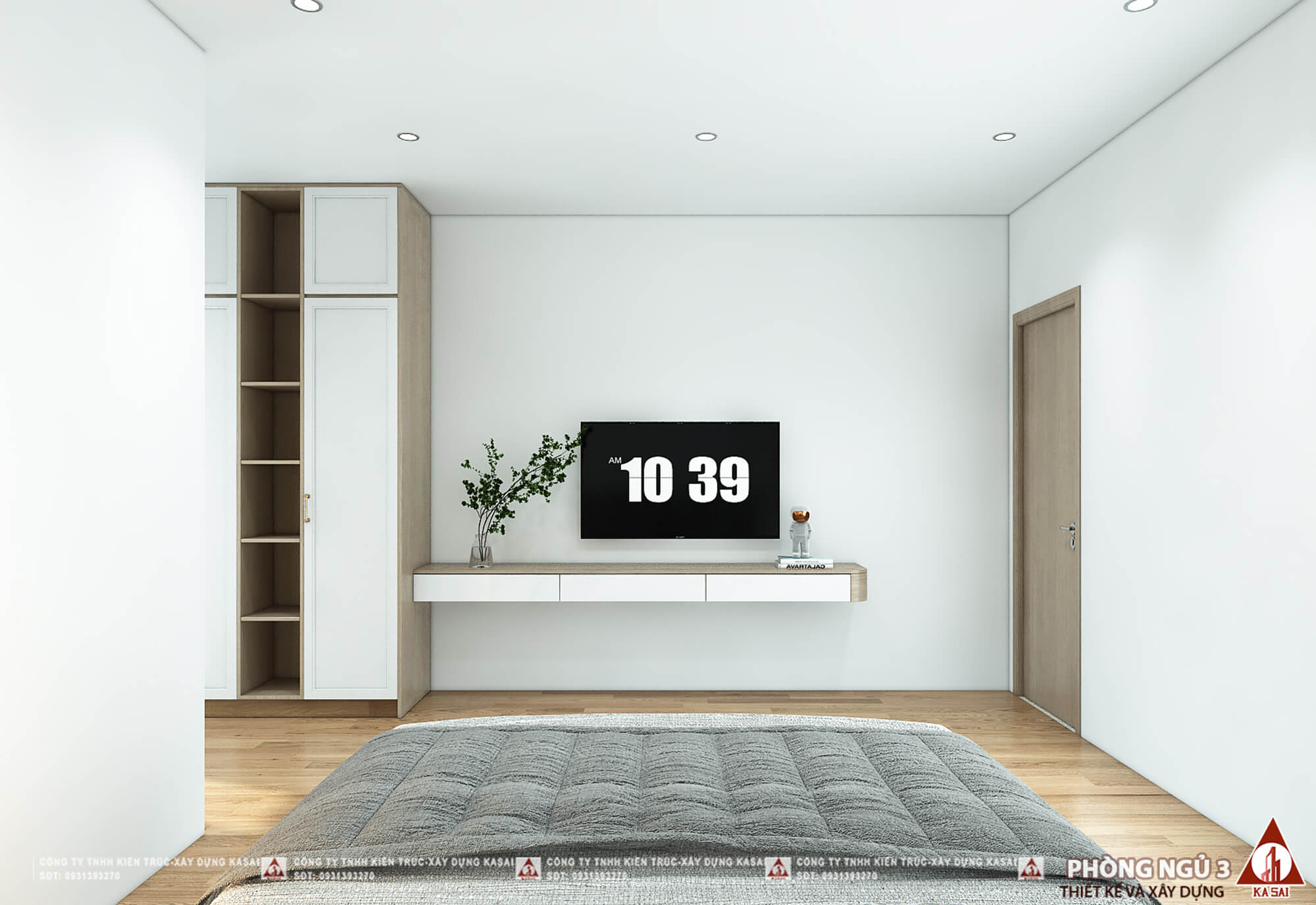 Phòng ngủ 3 thiết kế biệt thự tại Đà Nẵng 3 tầng